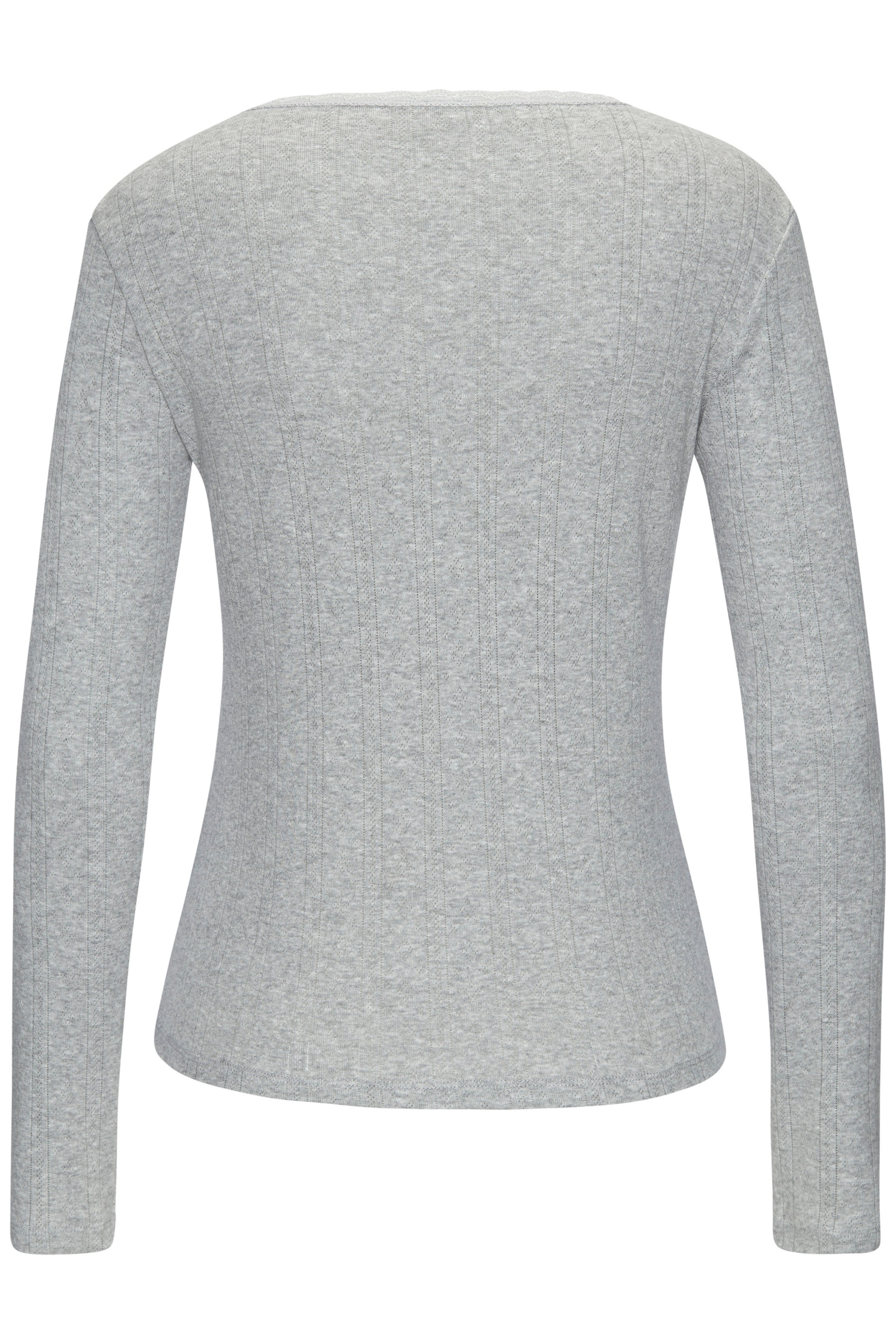 Vivance Langarmshirt »Unterziehshirt« 2er-Pack,  aus feiner Pointelle-Ware mit Spitze, reine Baumwolle