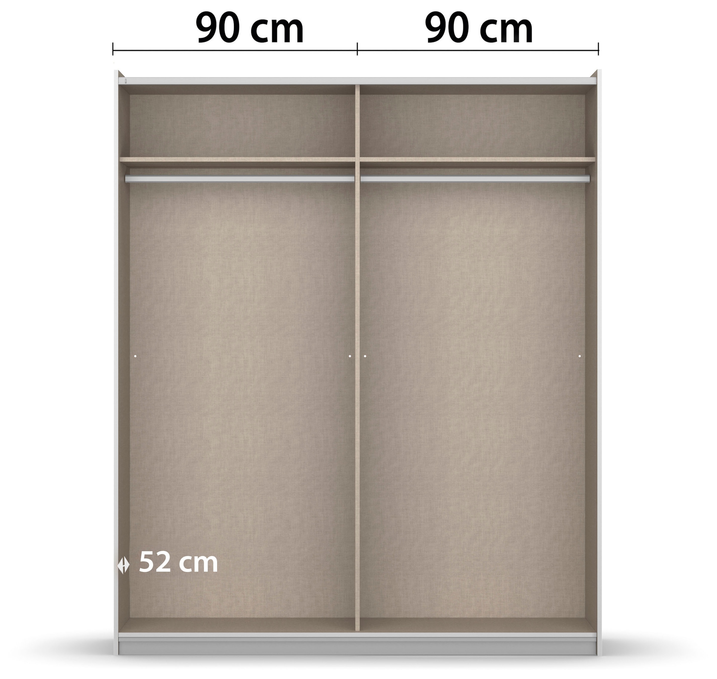 rauch Armoire à portes coulissantes »Kleiderschrank Schrank KinderzimmerSUBITO« Schlafzimmer Glasfront Breiten 136 & 181 Höhe 197 cm - MADE IN GERMANY