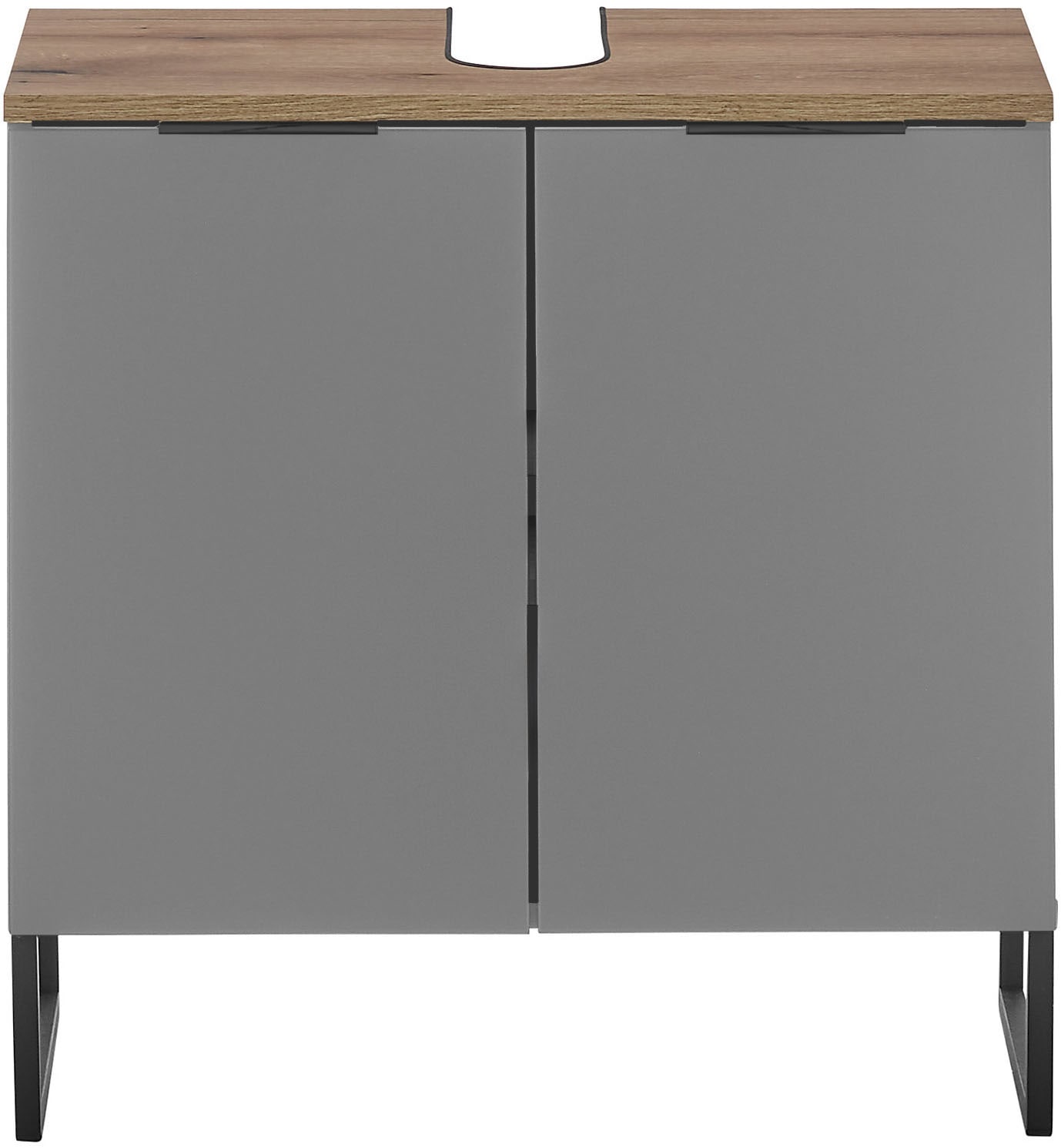BASIC by Balculina Waschbeckenunterschrank »Denver Waschbeckenunterschrank, Badezimmerschrank 60x60x35« 1 Stk. tlg. Breite 60 cm, Tür L/R montierbar, Softclose