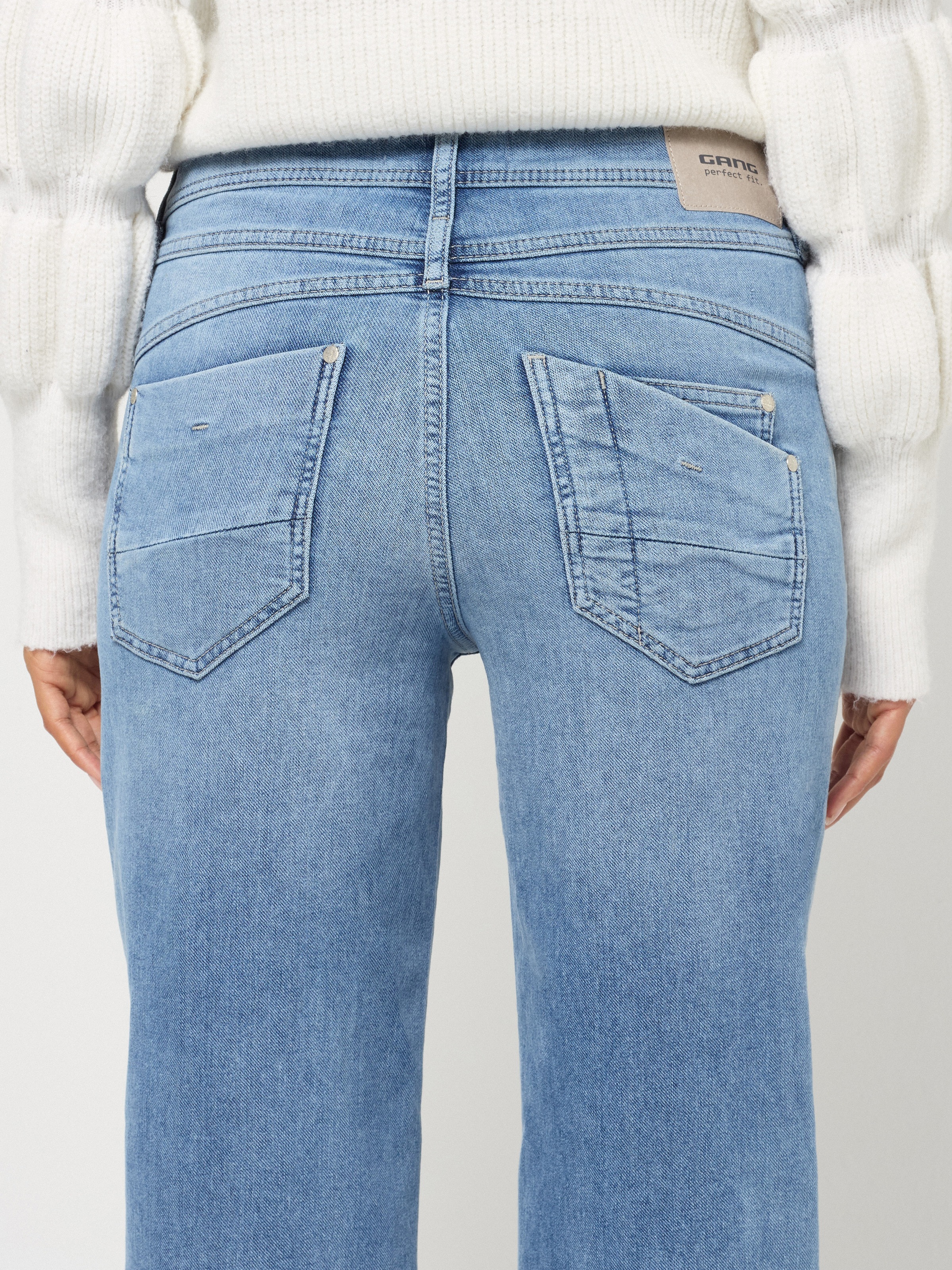 GANG 5-Pocket-Jeans »94AMELIE WIDE« aus Sweat Denim