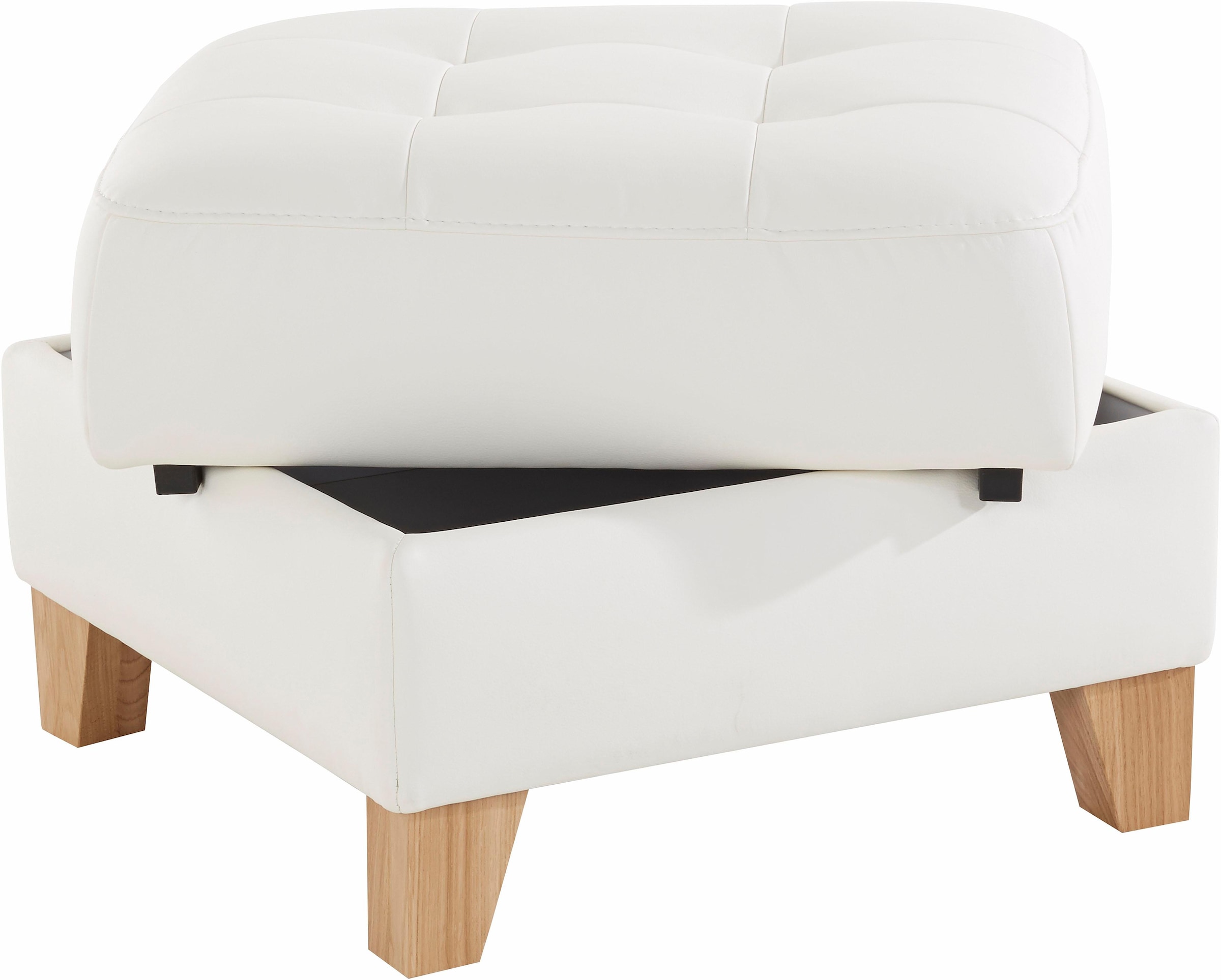 exxpo - sofa fashion Tabouret »Elio bequemer Sitzkomfort und aufwendiger Detailverarbeitung« mit Staufach unter der Sitzfläche