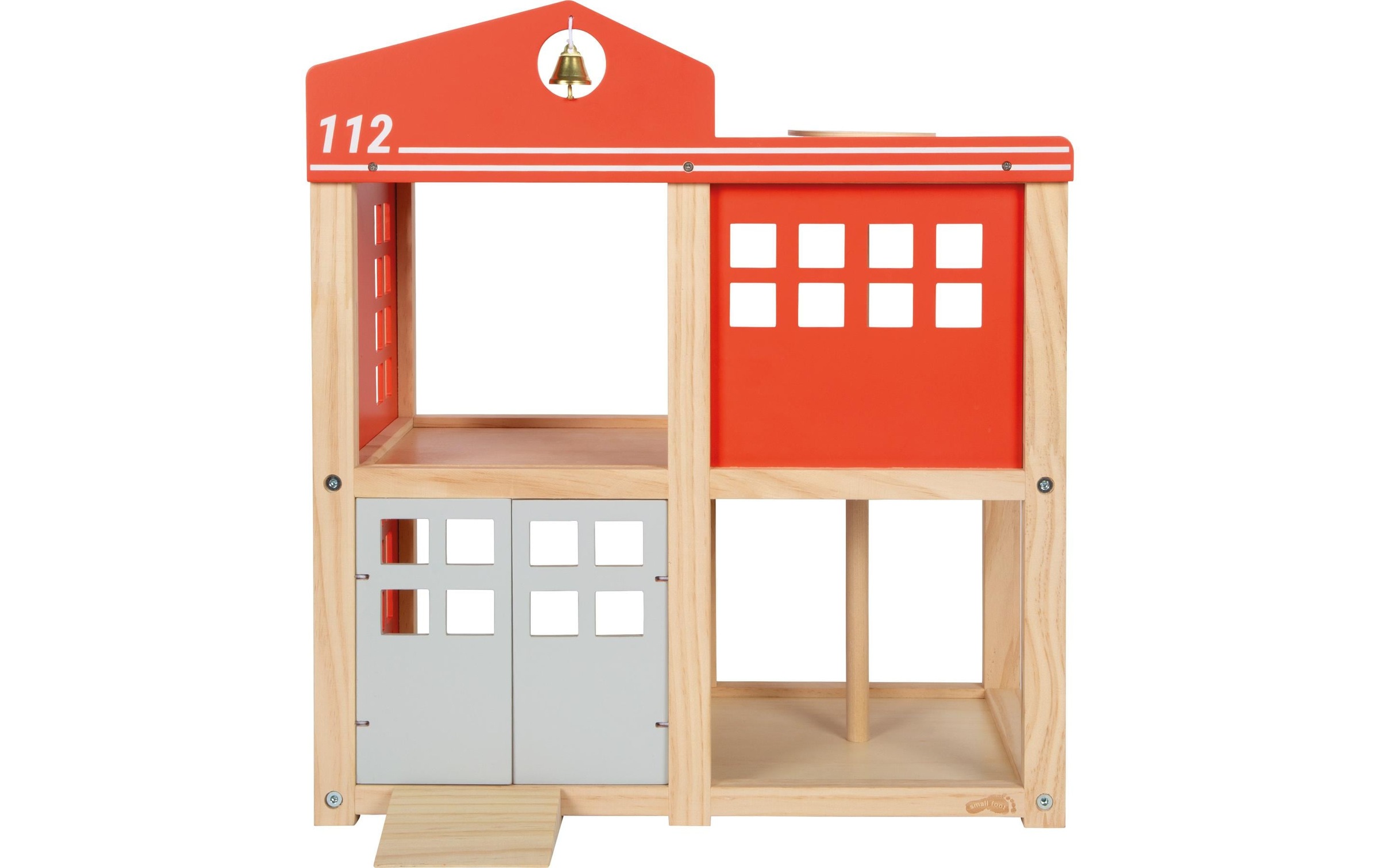 Small Foot Spiel-Feuerwehrwache »Grosse Feuerwache mit Zubehör« batteriebetriebenes Sound- & Lichtmodul für realistische Einsätze