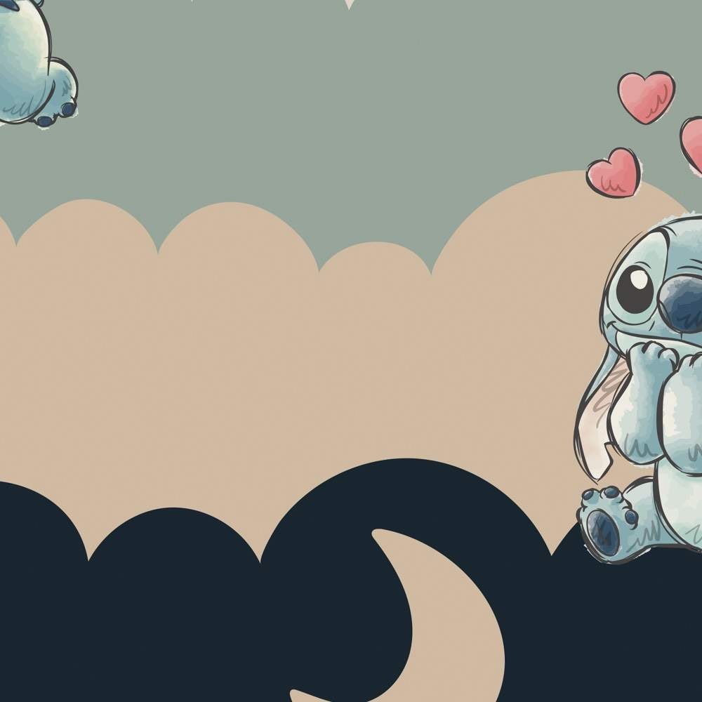 Komar Papier peint intissé »Disney Lilo and Stitch Cozy Clouds« imprimé lisse rouleau de 212 x 250 cm