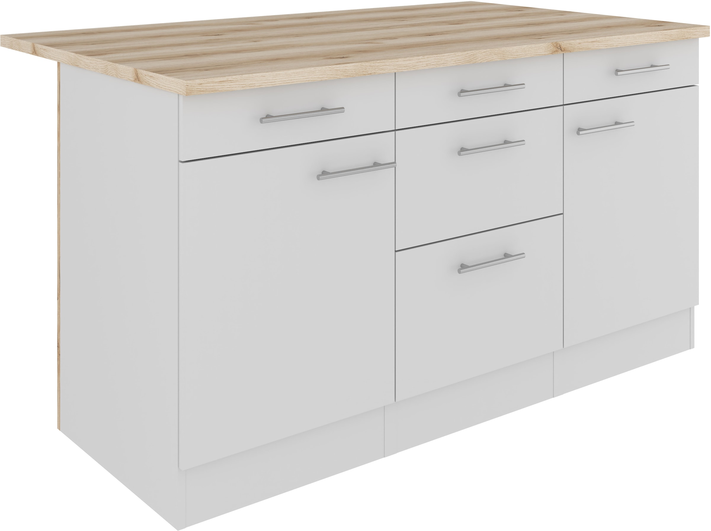 OPTIFIT Ilot de cuisine »Optifit« Breite 150 cm, 2 Türen, 3 Schubkästen, 2 Auszüge