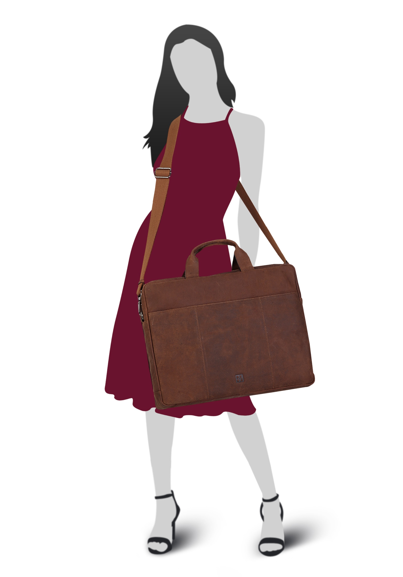 BODENSCHATZ Mallette echt Leder