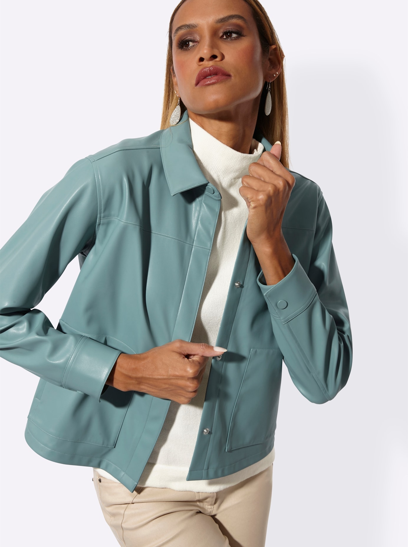 creation L Lederimitat-Blazer »Lederimitat-Blazer«