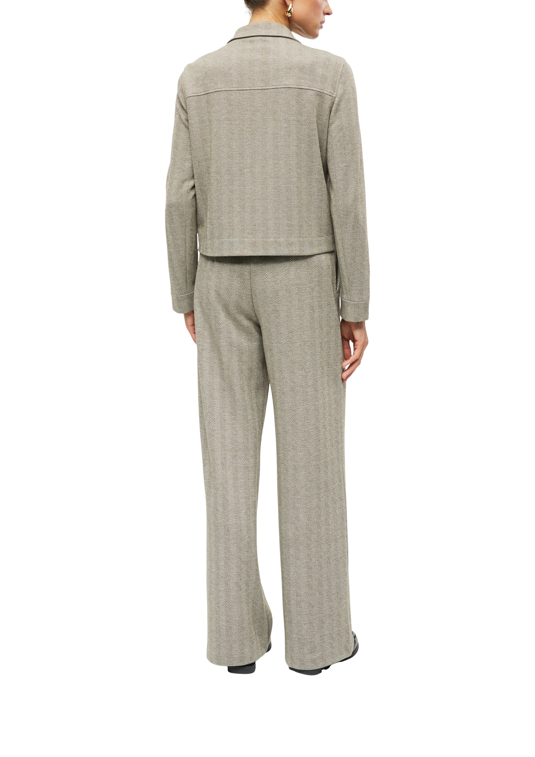 s.Oliver BLACK LABEL Veste blazer avec motif à chevrons et col chemise