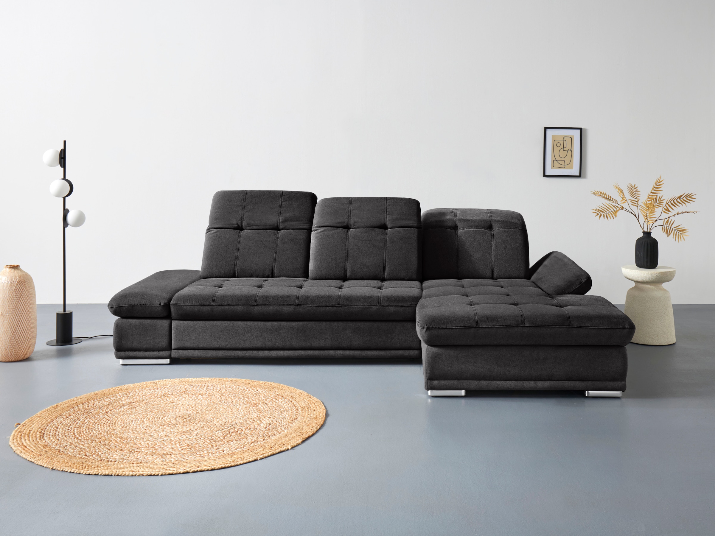 COTTA Ecksofa »Holiday L-Form mit Sitztiefen-, Armteil- und Kopfteilverstellung« wahlweise mit Bettfunktion & Bettkasten