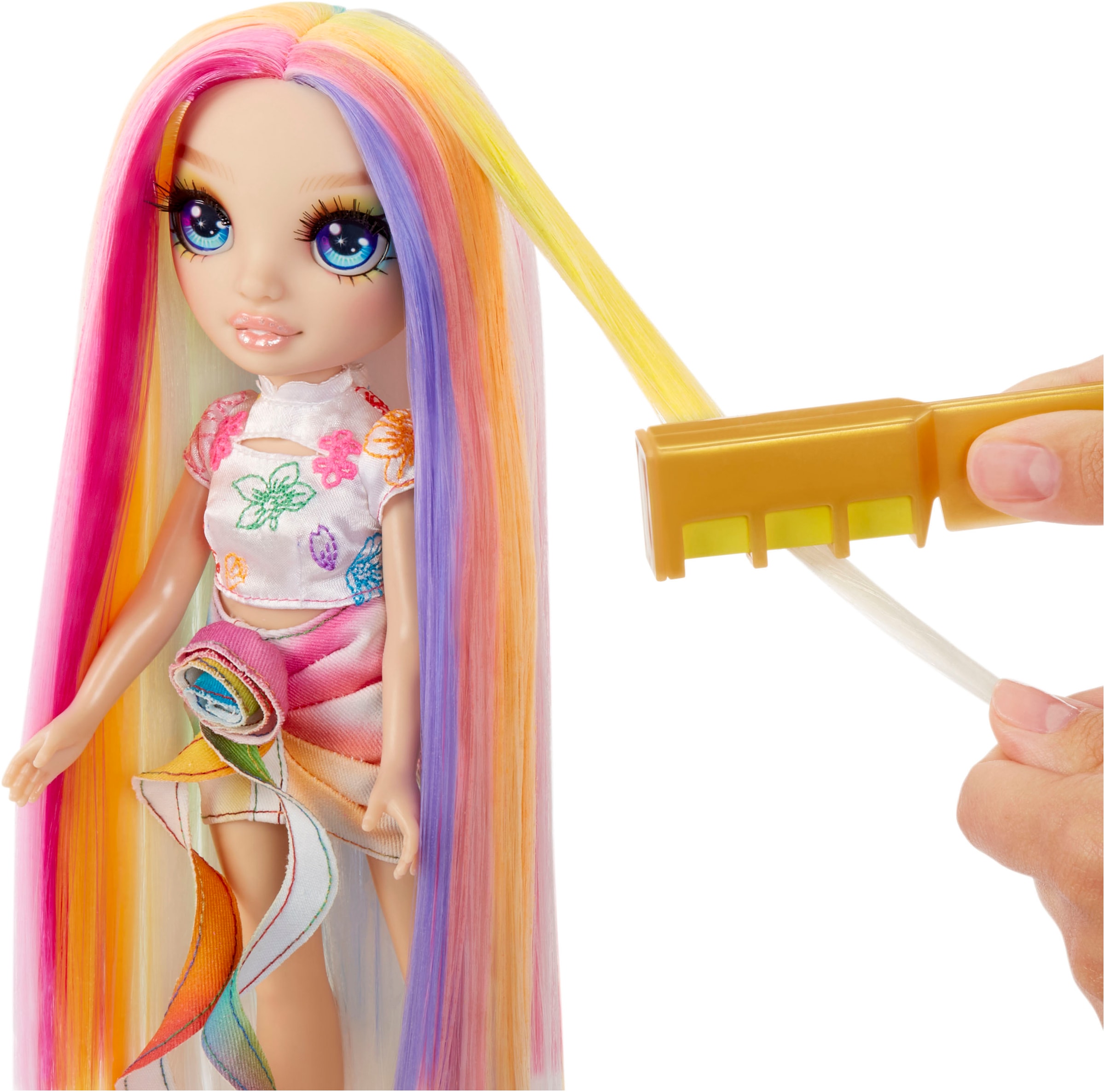 RAINBOW HIGH Anziehpuppe »Rainbow High Hair Chalk & Style Doll- Amaya (Rainbow)«