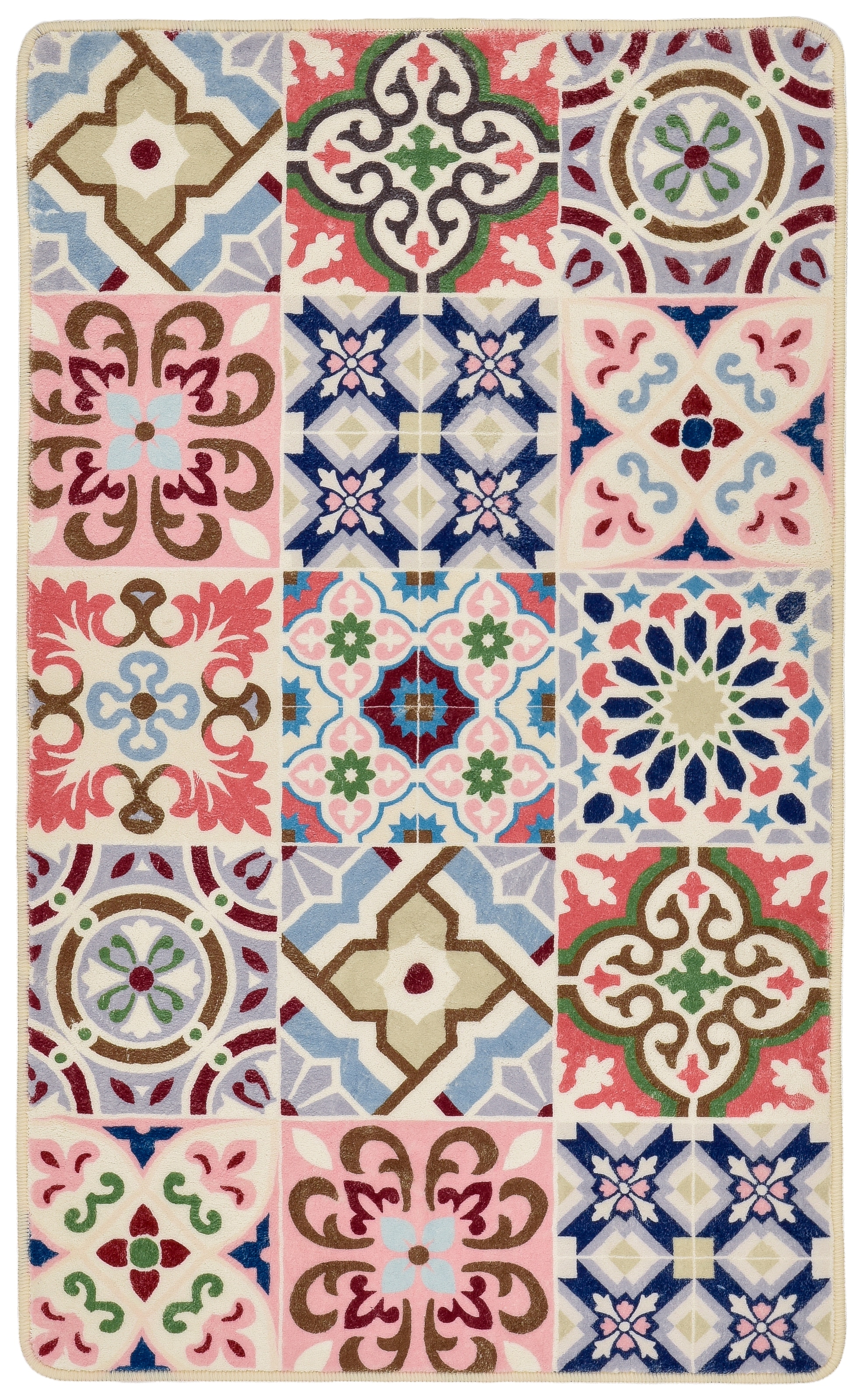 Gino Falcone Tapis de bain »Aquata GF-160, Badvorleger, Badezimmer Teppich« Höhe 5 mm Badteppich, bedruckt, Fliesen Optik, rechteckig