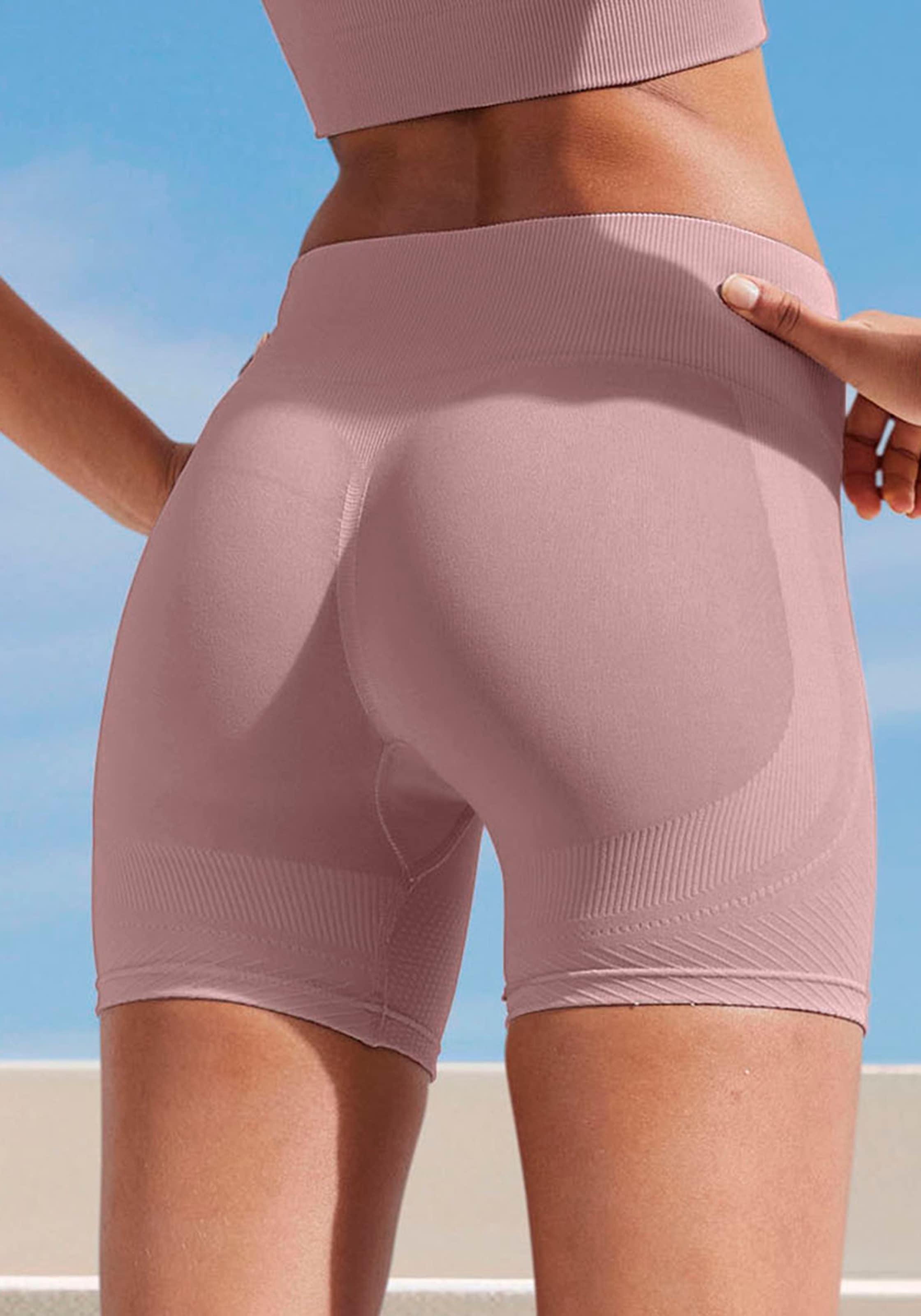 LASCANA Funktionsshorts »Po Push Up«  mit Rippstruktur und Shapingeffekt, Sportshorts