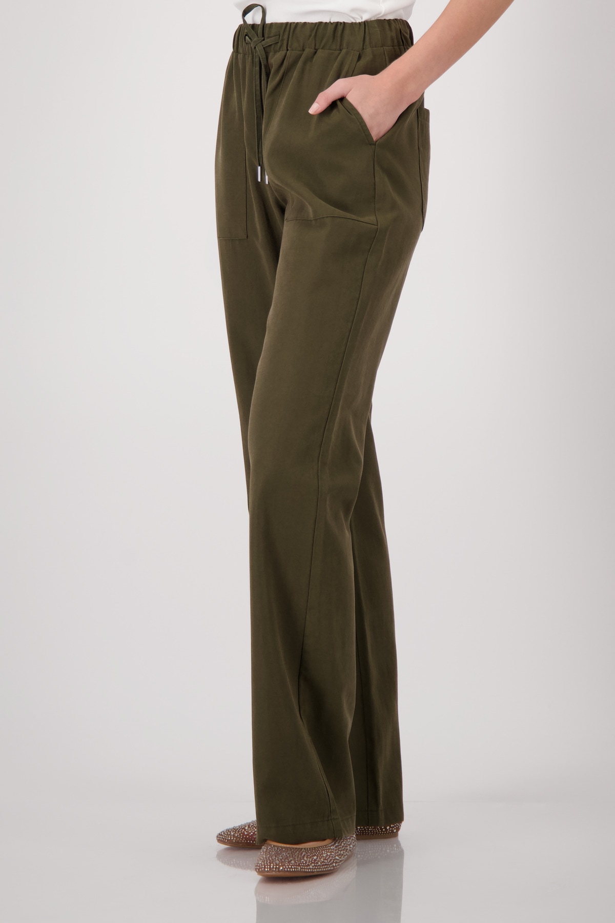 Monari Pantalon à enfiler »Hose Schlupf«  Regular fit mit Taschen