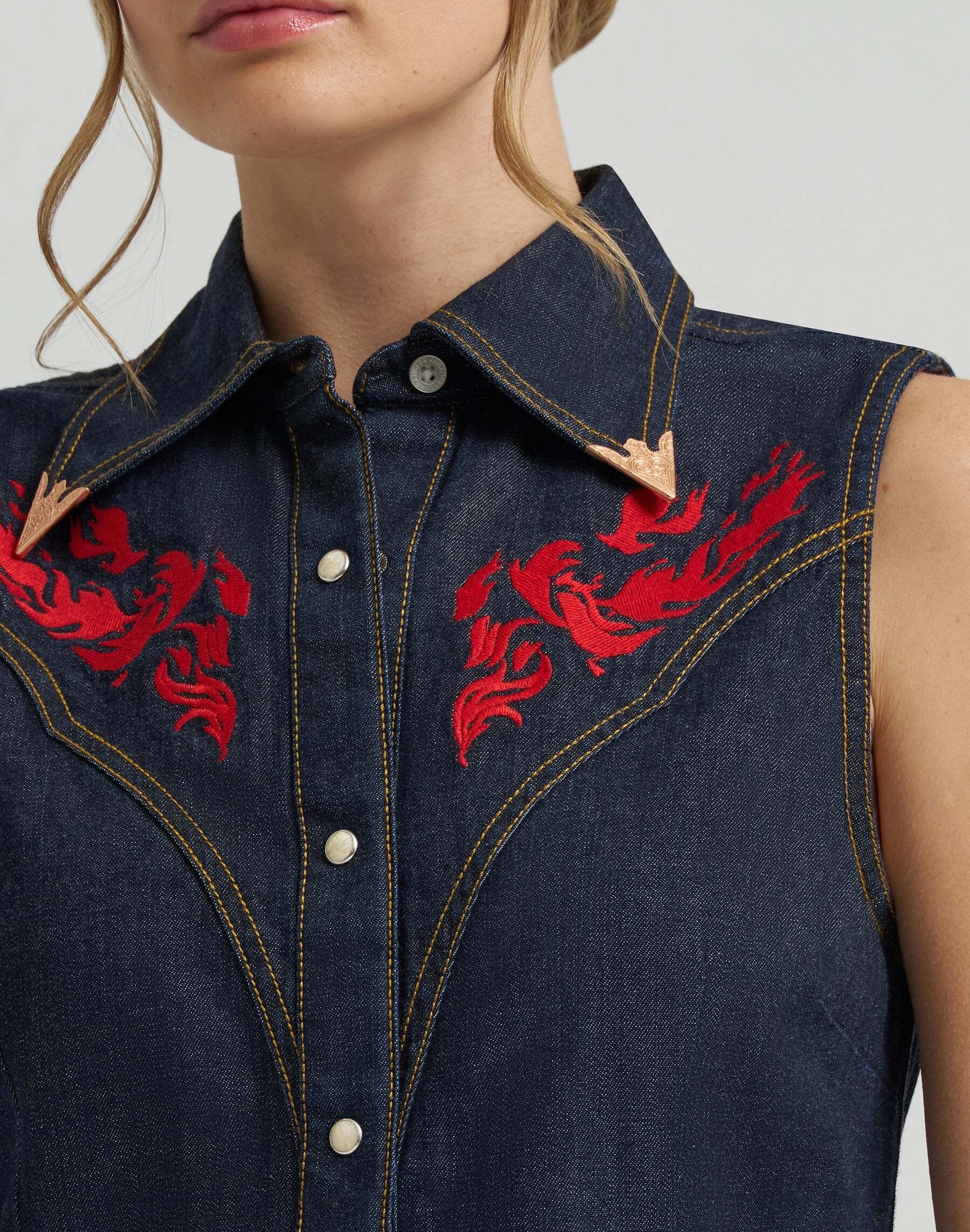 Wrangler Blouse en jean »WRANGLER Jeanshemd Sleeveless«