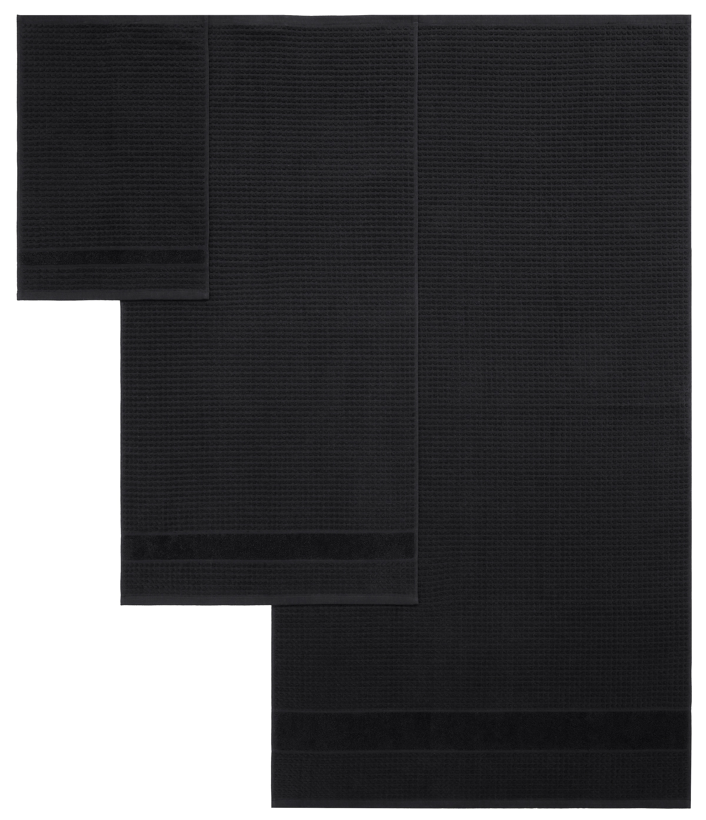 KangaROOS Handtuch Set »Summer, Duschtuch, Handtuch, Gästeücher« Set Frottier einfarbiges Handtuch-Set aus 100% Baumwolle, Hoch-Tief-Effekt