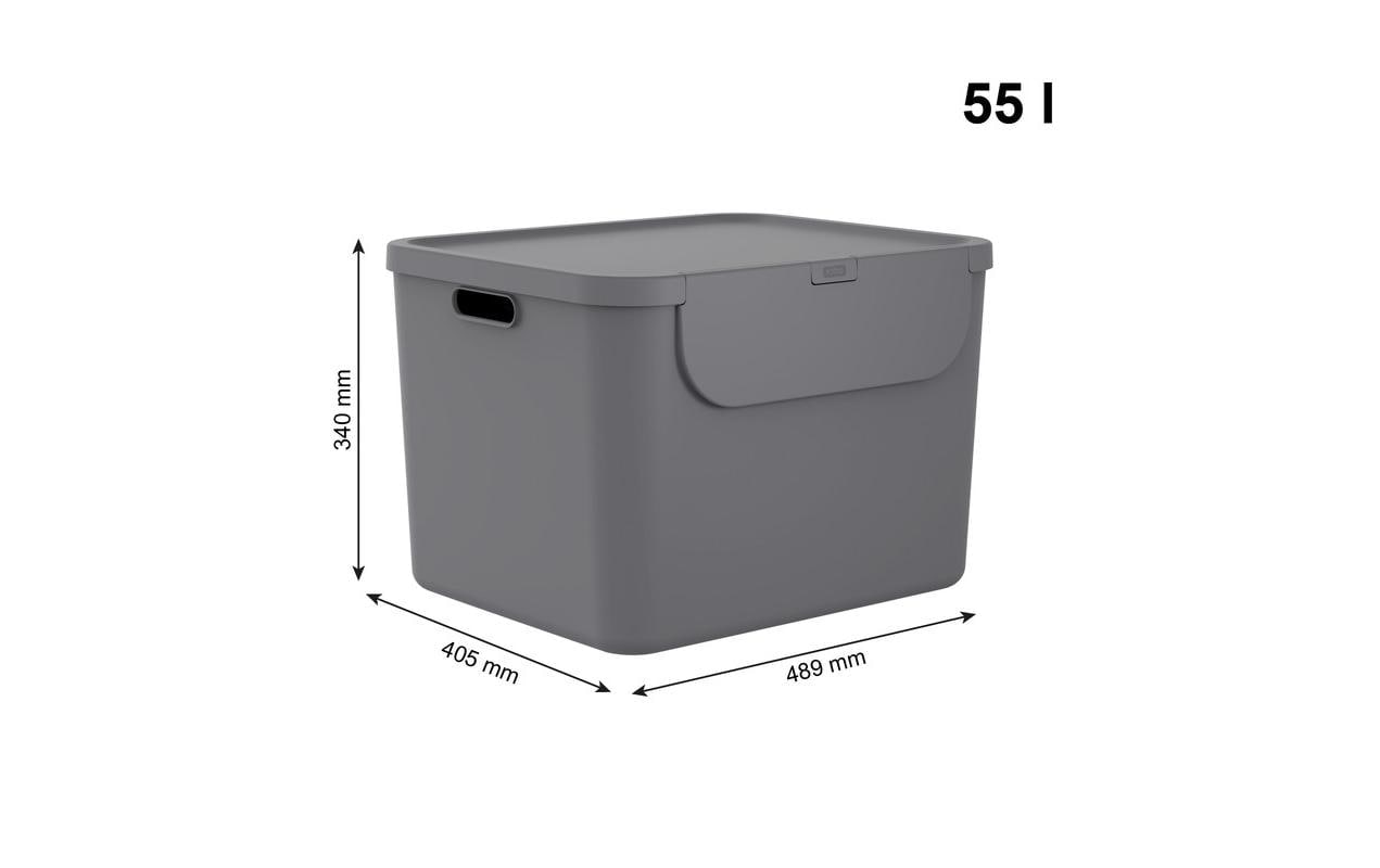 ROTHO Mülleimer »Rotho Recyclingbehälter ALBULA 2 tlg. 110 l« 2 Behälter