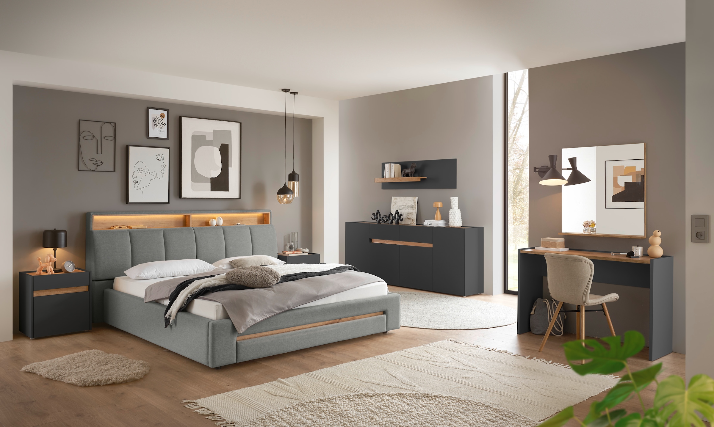 Home affaire Table de nuit »CiTY/GiRON, Nachttisch, Nachtschrank, Bestellschrank, Nachtkonsole« in zwei Farben erhältlich, Stauraumfach und Schublade