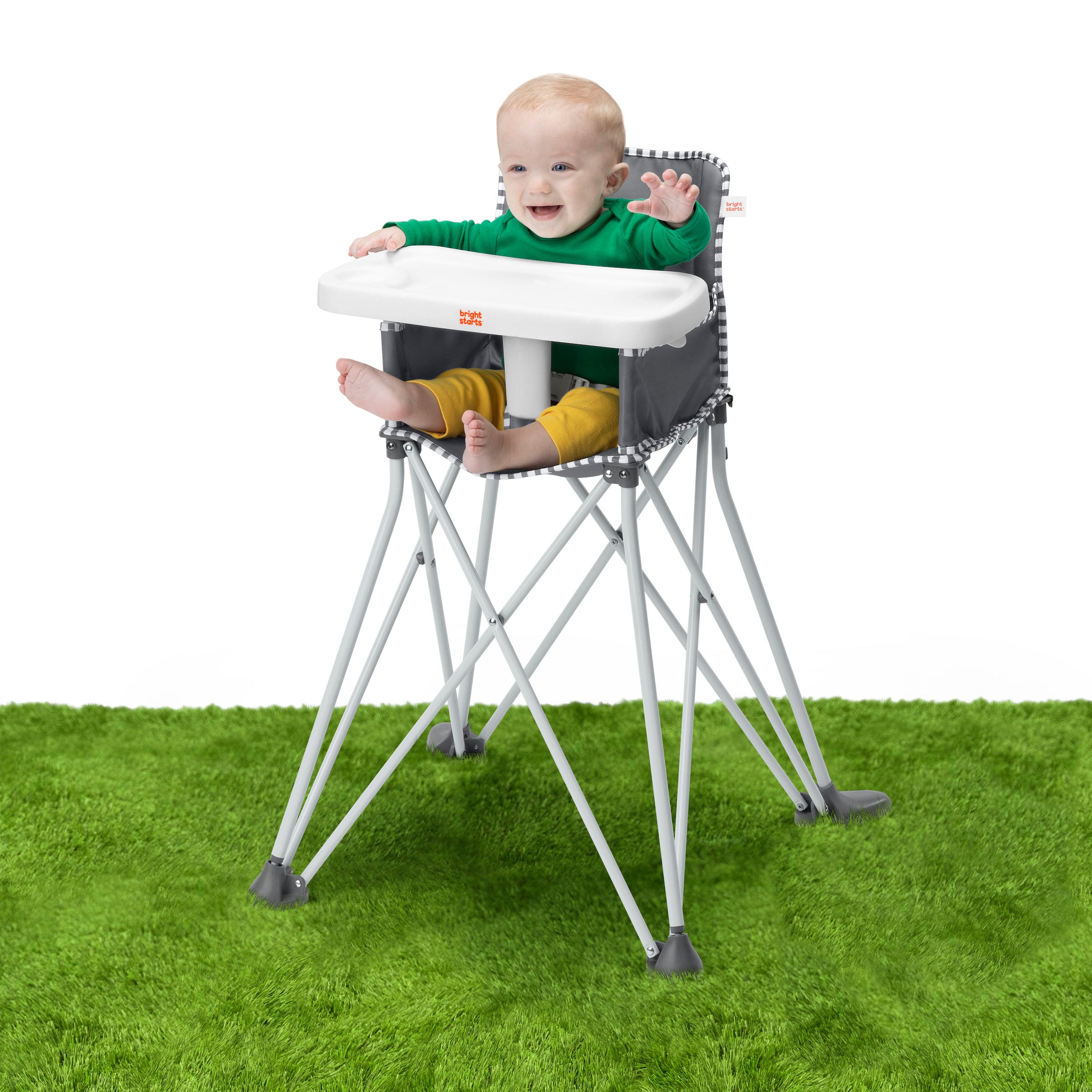 ingenuity Chaise haute »Pop ‘N Dine Portable High Chair - Grau« () ideal für Unterwegs