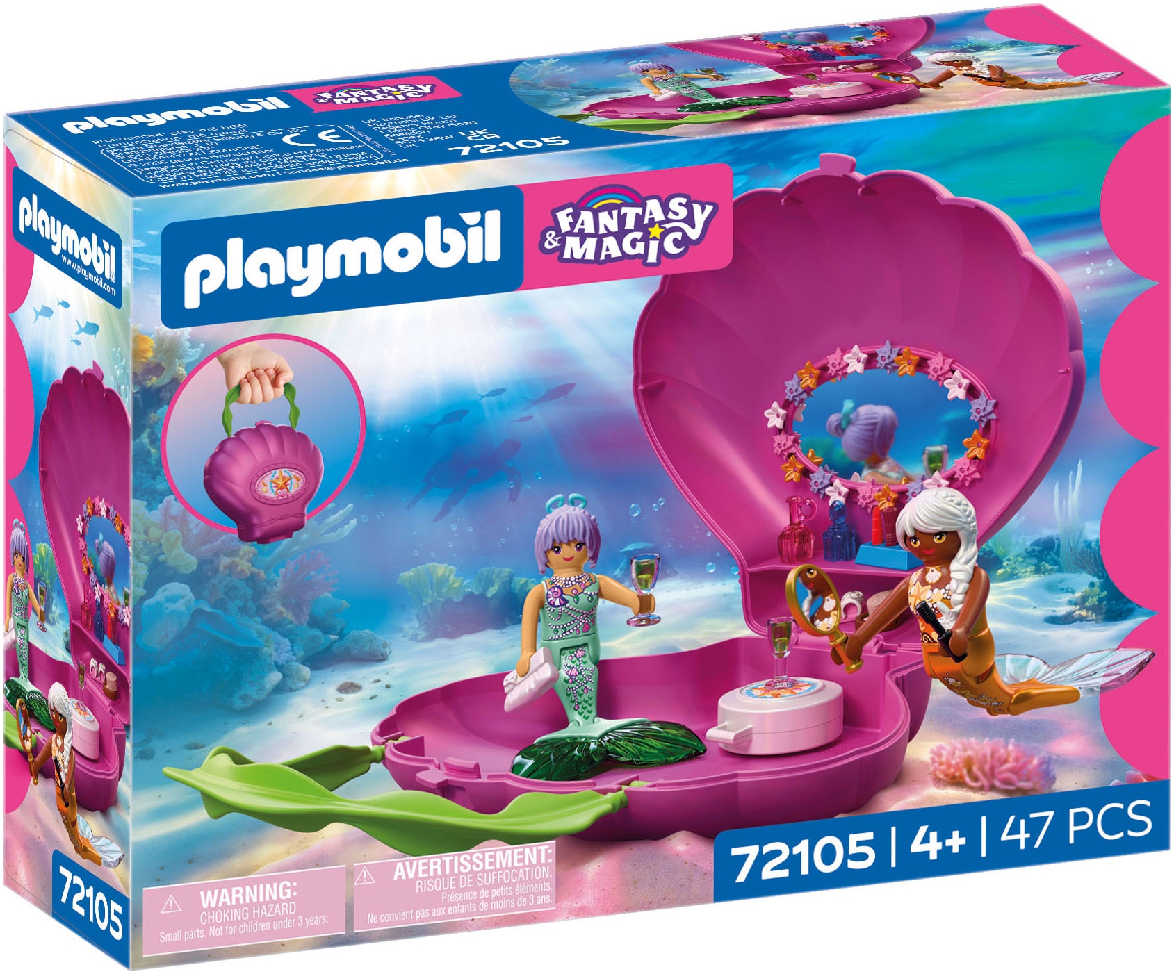 Playmobil® Konstruktions-Spielset »Muscheltasche Meerjungfrauen (72105), Fantasy & Magic«