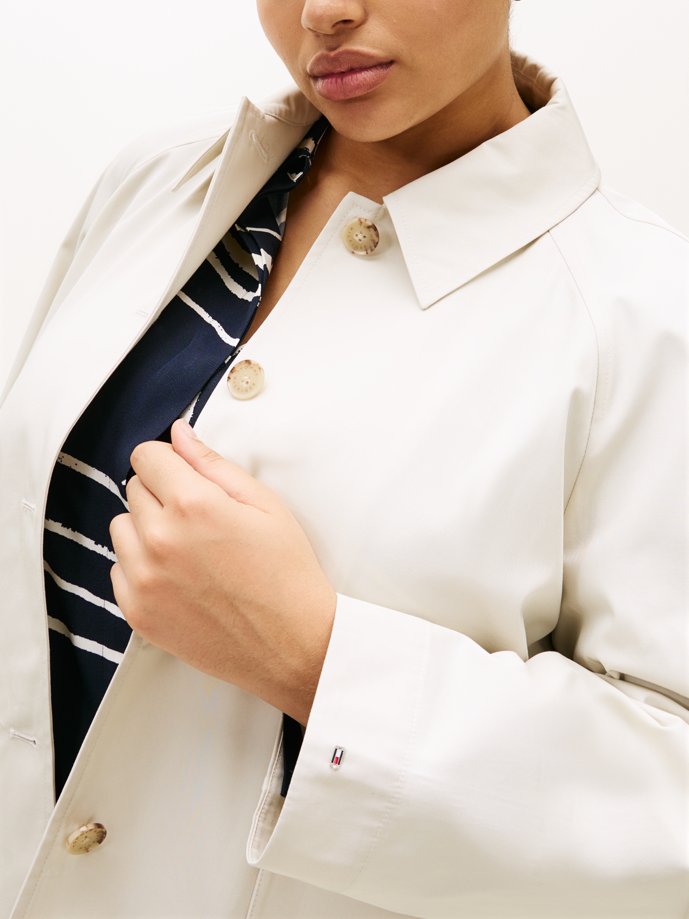 Tommy Hilfiger Curve Outdoorjacke »CRV COTTON SHORT JACKET« in grossen Grössen