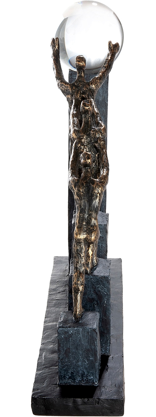 GILDE Skulptur »Skulptur Teamwork bronzefarben« Gemeinschaft Zusammenhalt Partnerschaft Symbolkraft Motivation