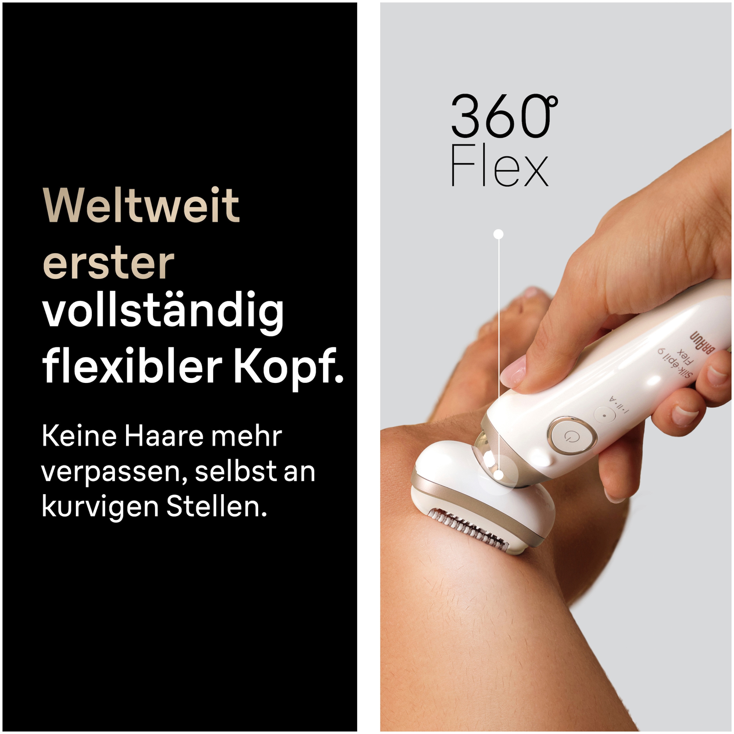 Braun Épilateur »Silk-épil 9 SES9-060 3D« 360° Flex, Wet & Dry, SmartLight, Rasieraufsatz, Trimmeraufsatz