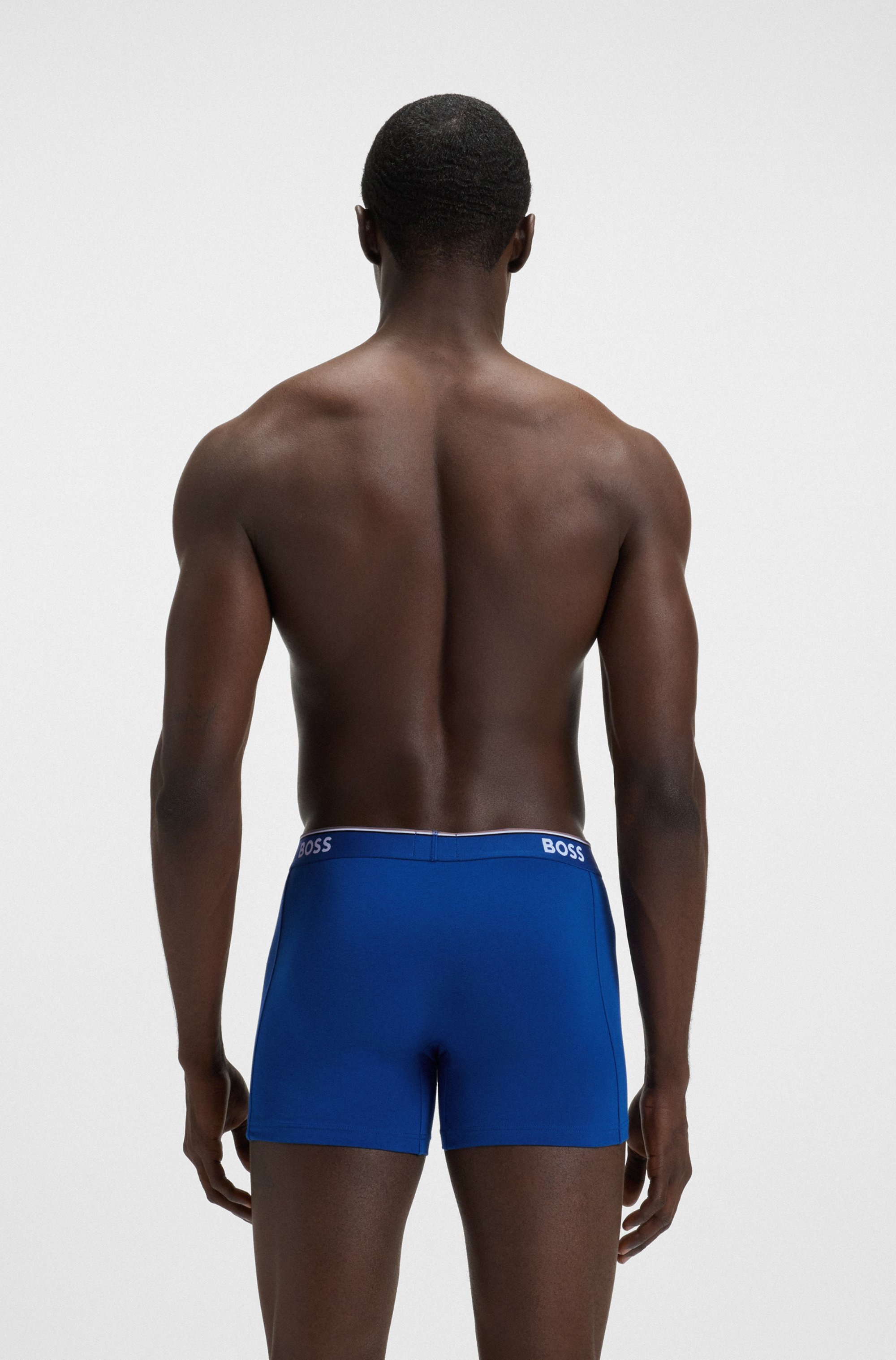 BOSS Langer Boxer »Brief 3 PACK« mit farblich passendem Webbund