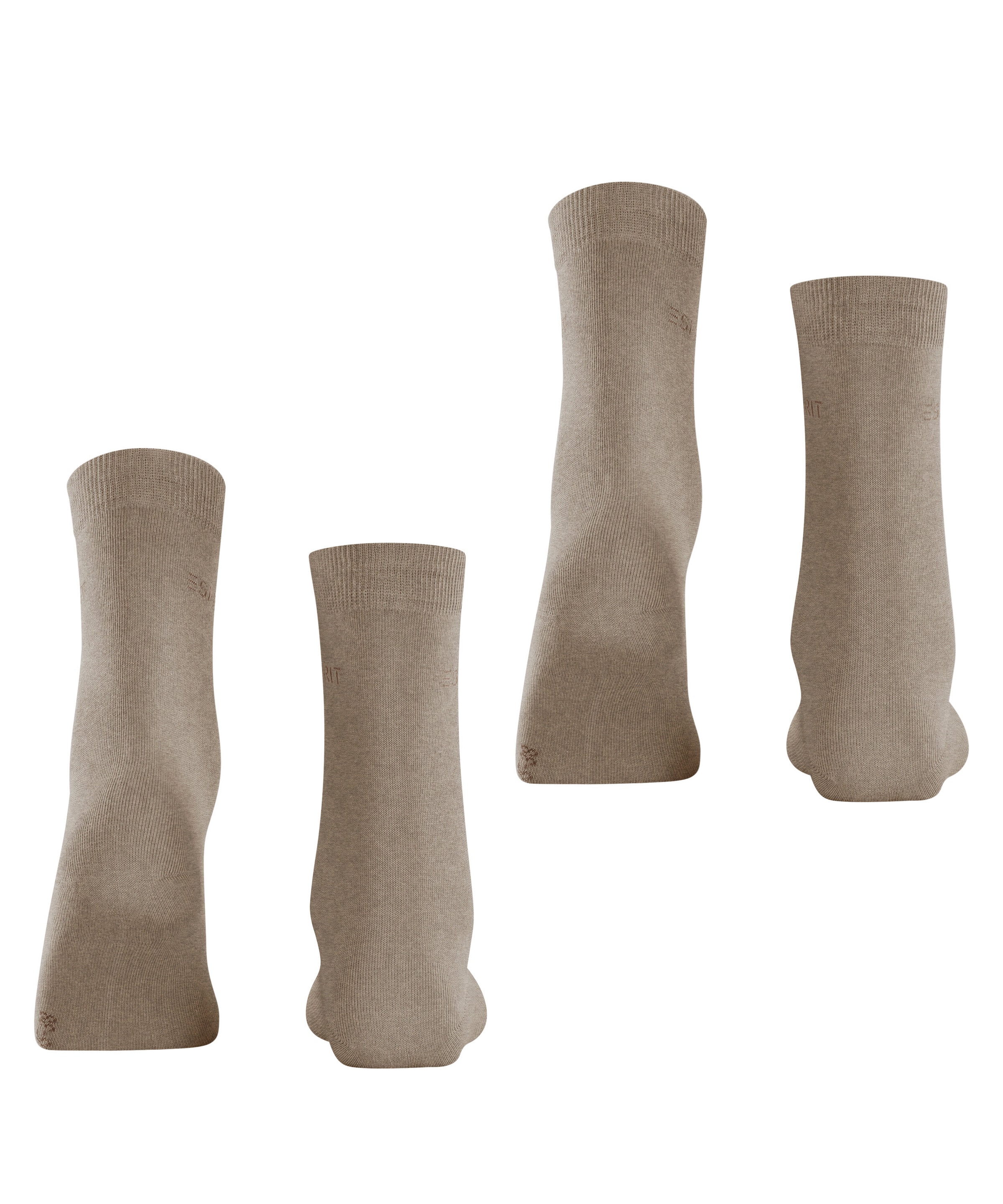 Esprit Socken »Uni« 2er Pack, 2 Stk. tlg. aus elastischem Material, atmungsaktiv
