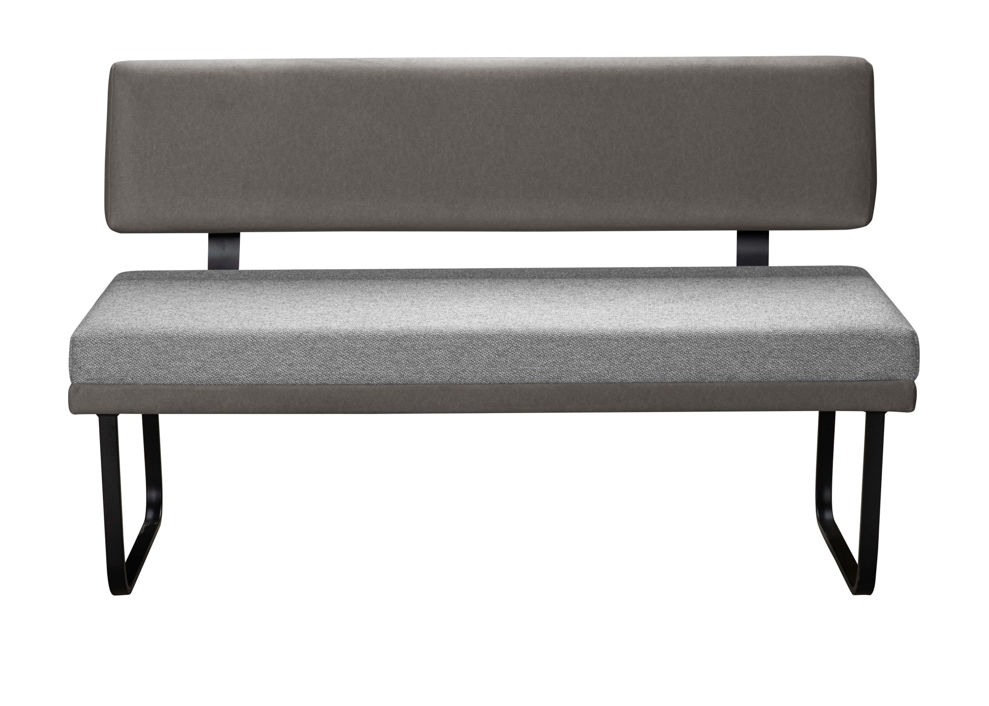 GOODproduct Banc »Gabi Esszimmerbank, Bank, Küchenbank, Polsterbank« Gestell aus matt-schwarzem Flachmetall, stabil, 2-Stoff-Design