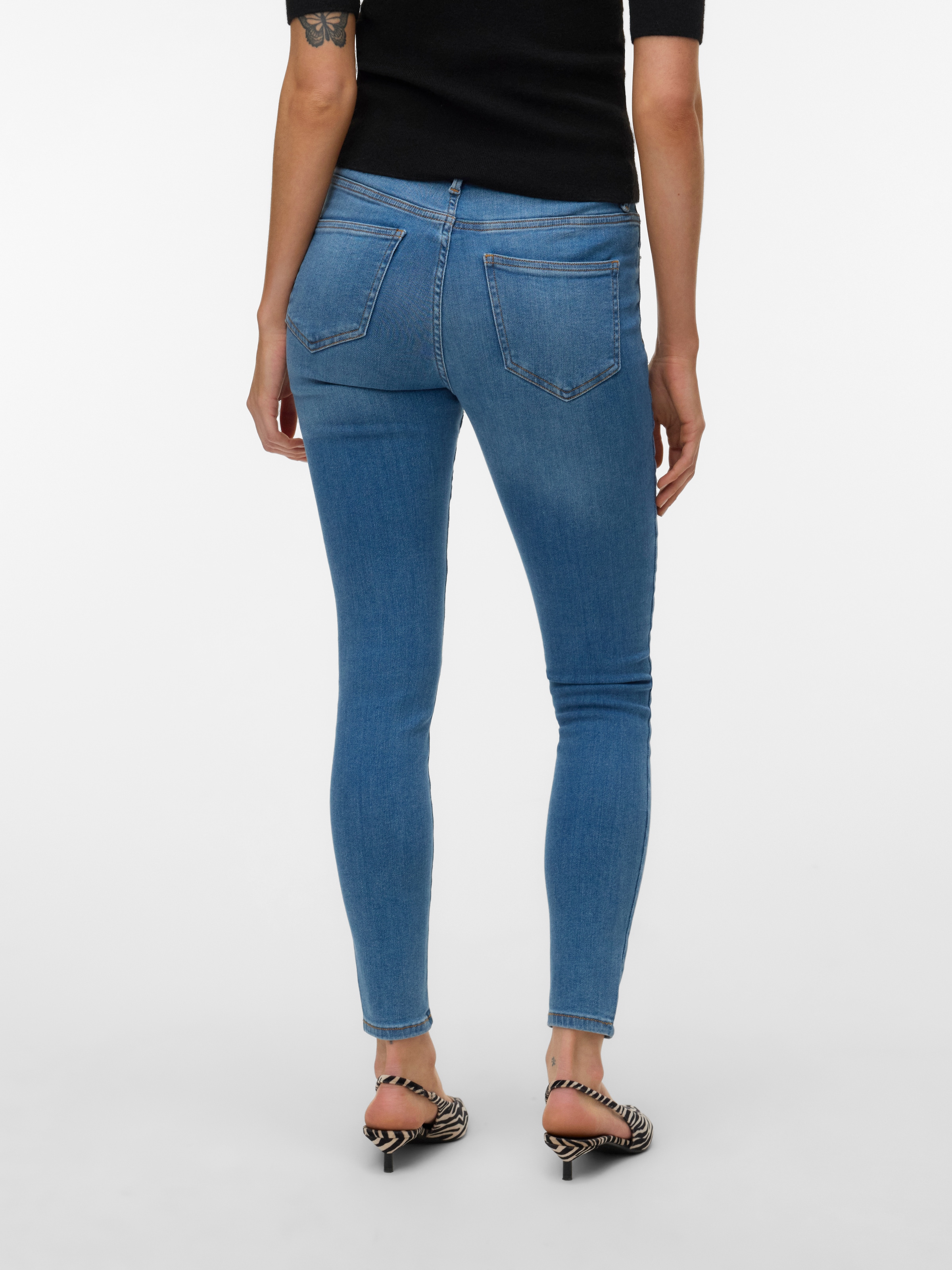 Vero Moda Jeans skinny »VMPOLLY MR SKINNY JEANS RA3049 NOOS« Baumwollmischung, skinny fit