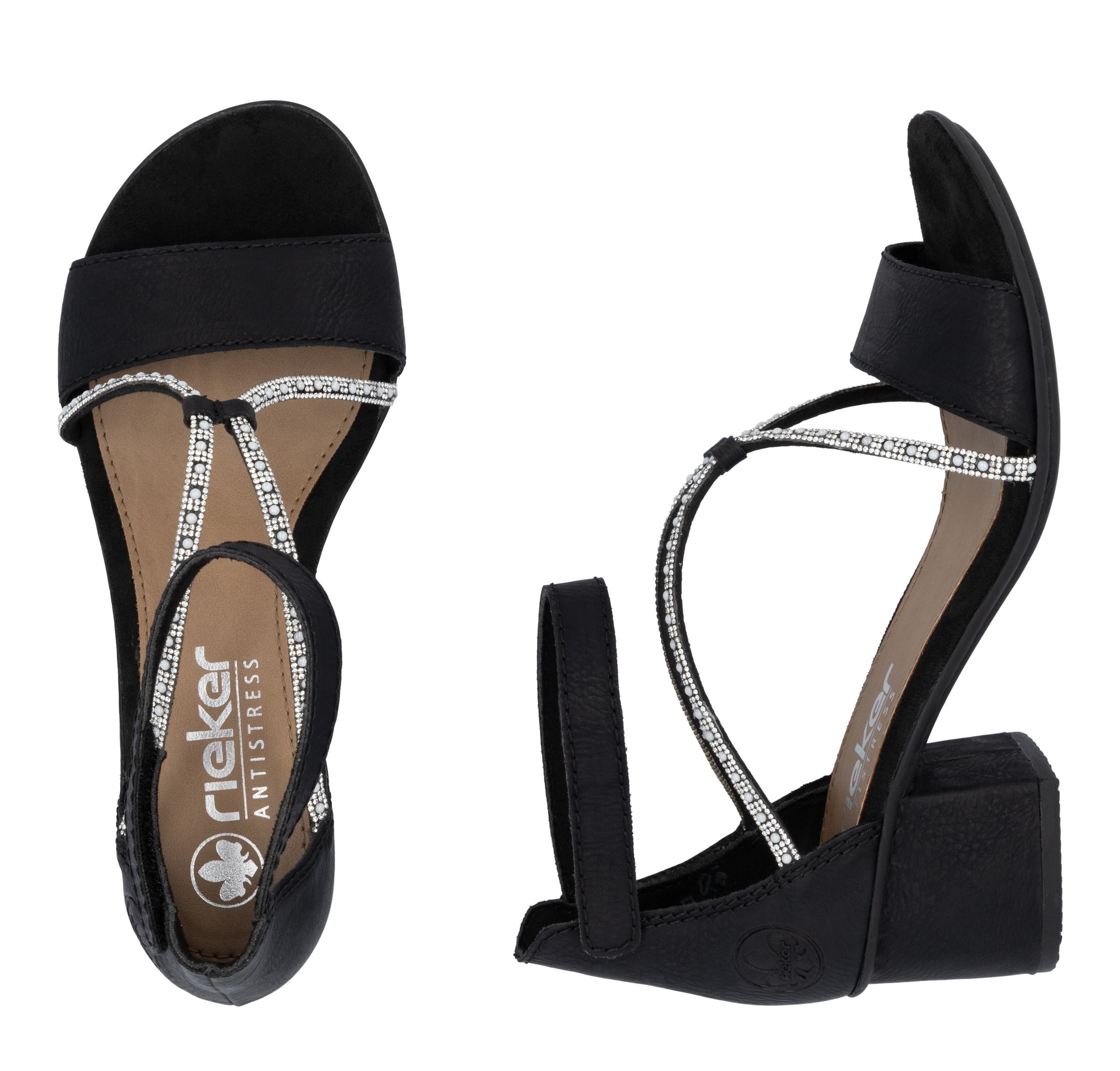 Rieker Sandalette  Sommerschuh, Sandale, Blockabsatz, mit praktischem Klettverschluss