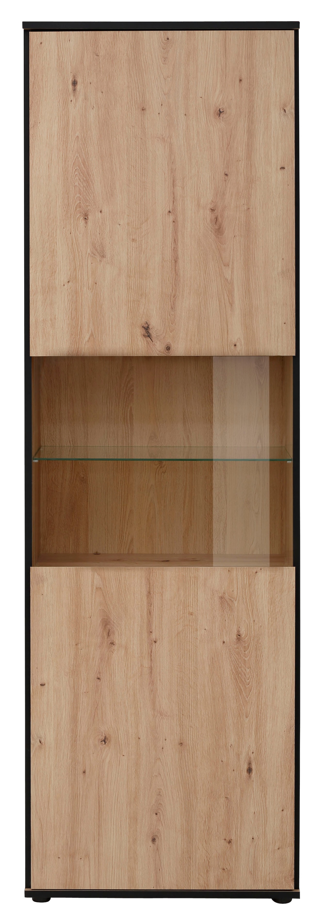 HELA Vitrine »Ariana« mit angeschrägten Griffmulden, Höhe 195 cm