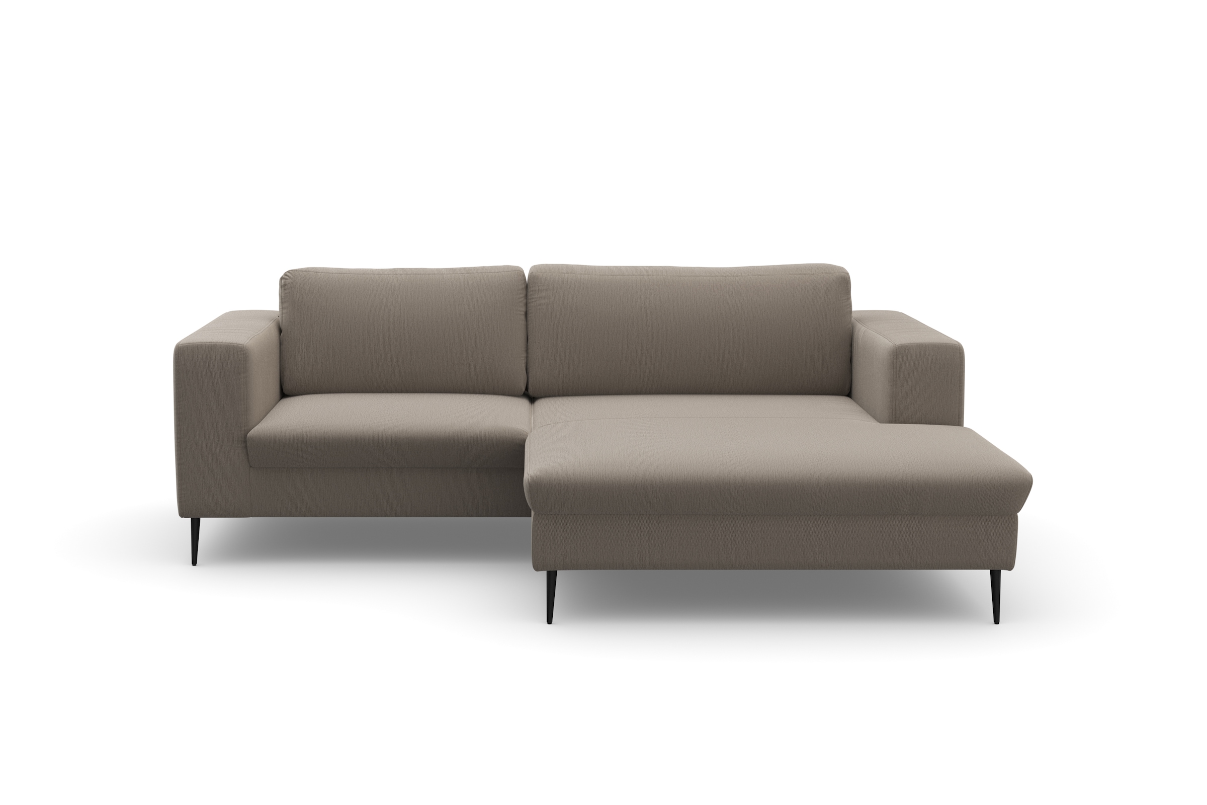 DOMO collection Ecksofa »Modica kompakt und elegant, Breite 244, L-Form« Auch in Cord, Fusshöhe passend für gängige Saugroboter!
