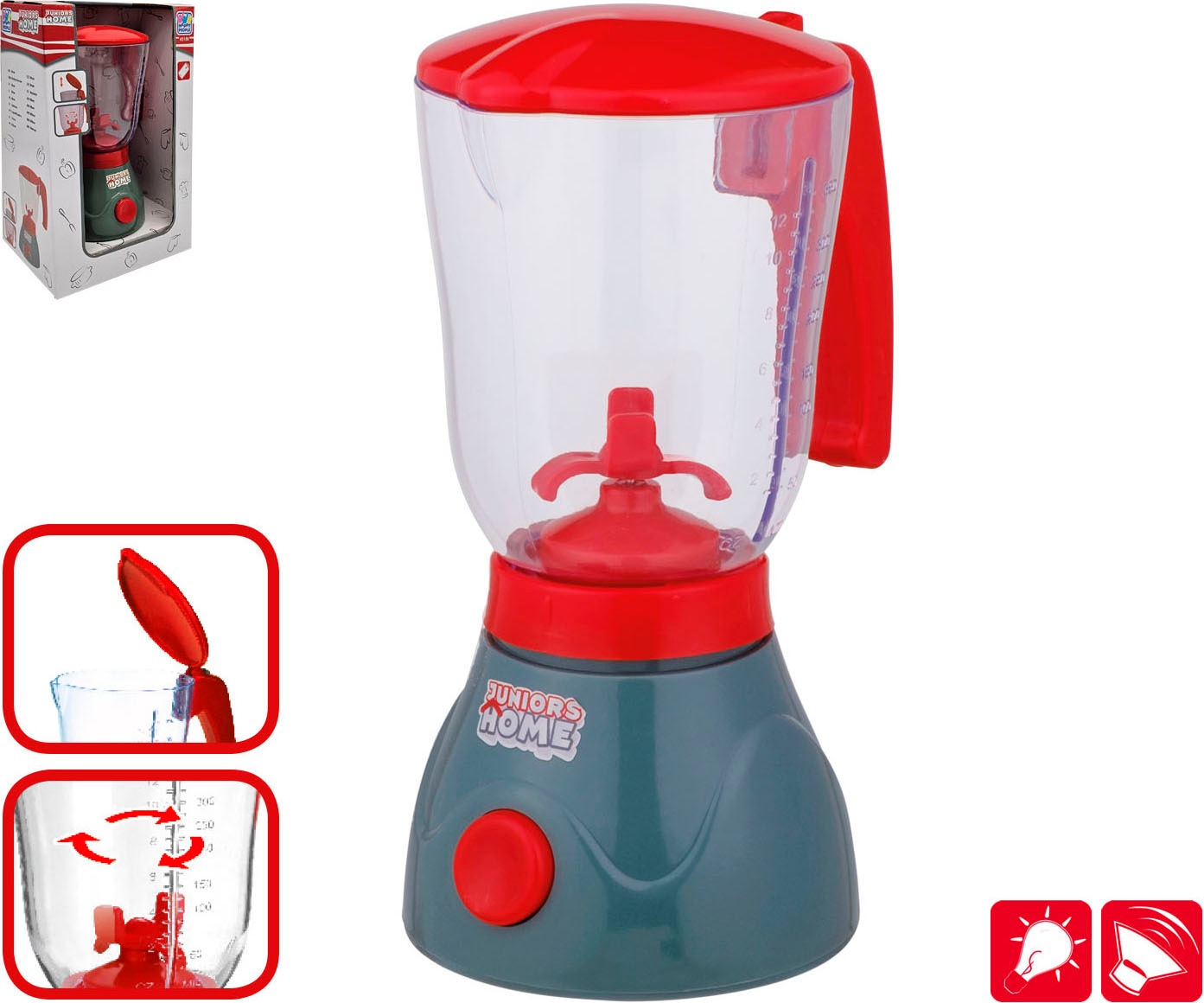 Happy People Kinder-Haushaltsset »Standmixer und  Mixer mit Topf« mit Licht- und Soundeffekt