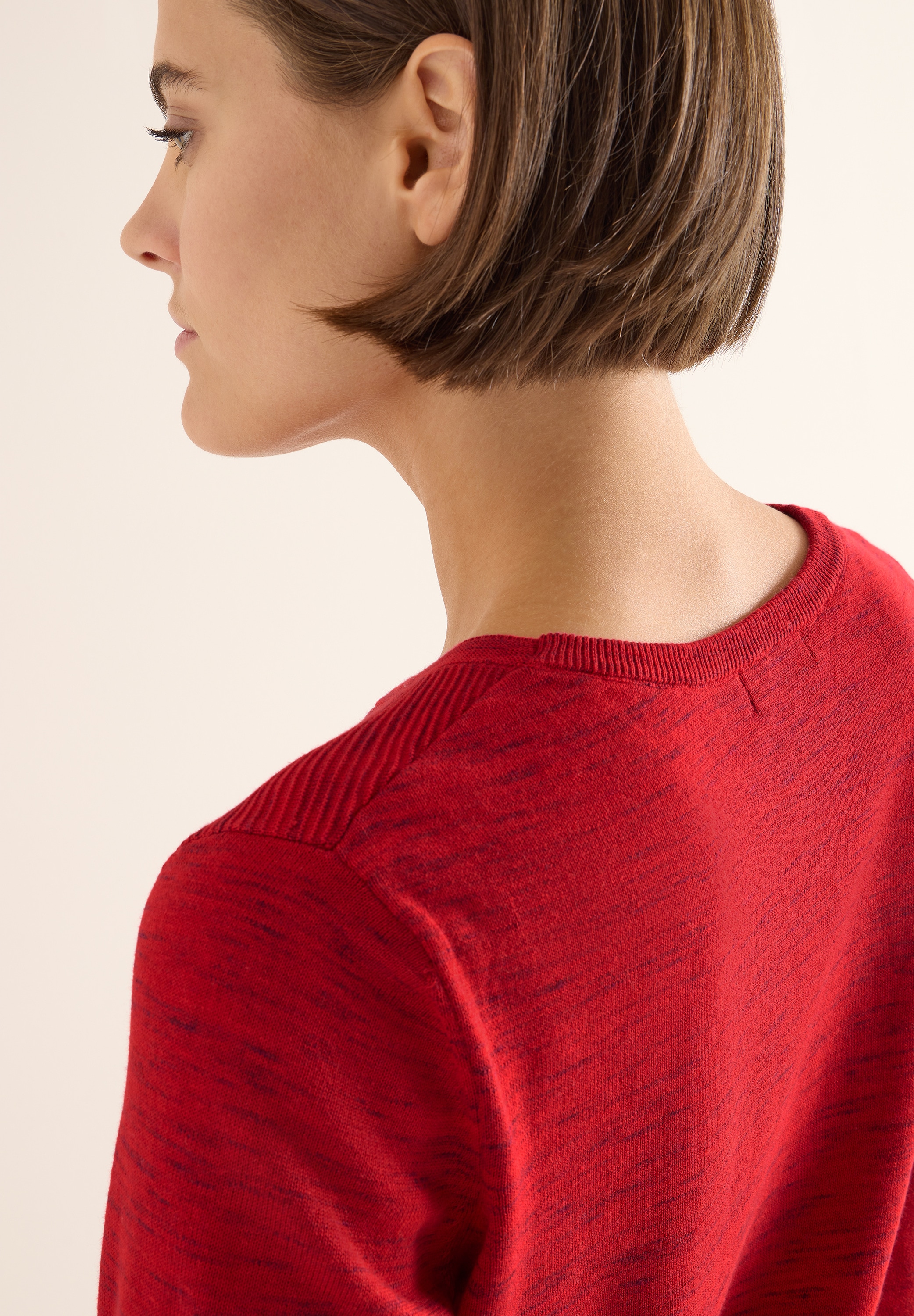 Cecil Pull à col rond mit Struktur