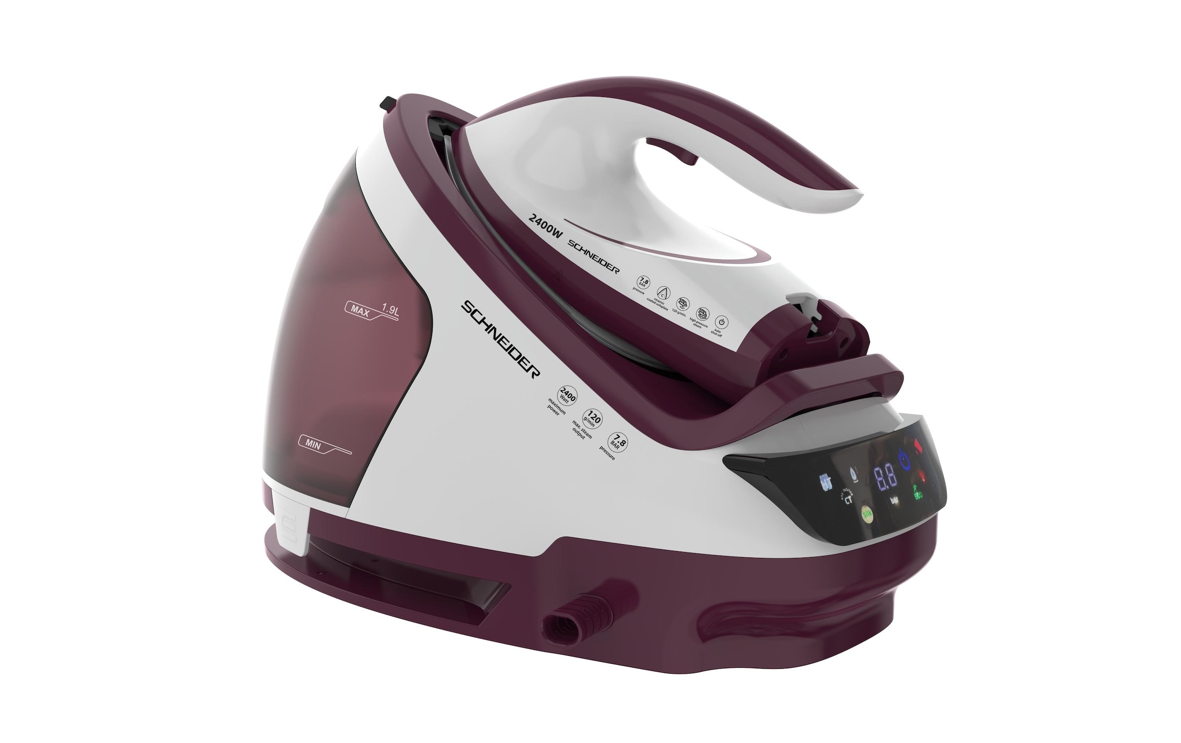   Station de repassage à vapeur »Schneider SCH-STI-7050 1,9 l, 7,5 Bar« 1.900 ml Wassertank