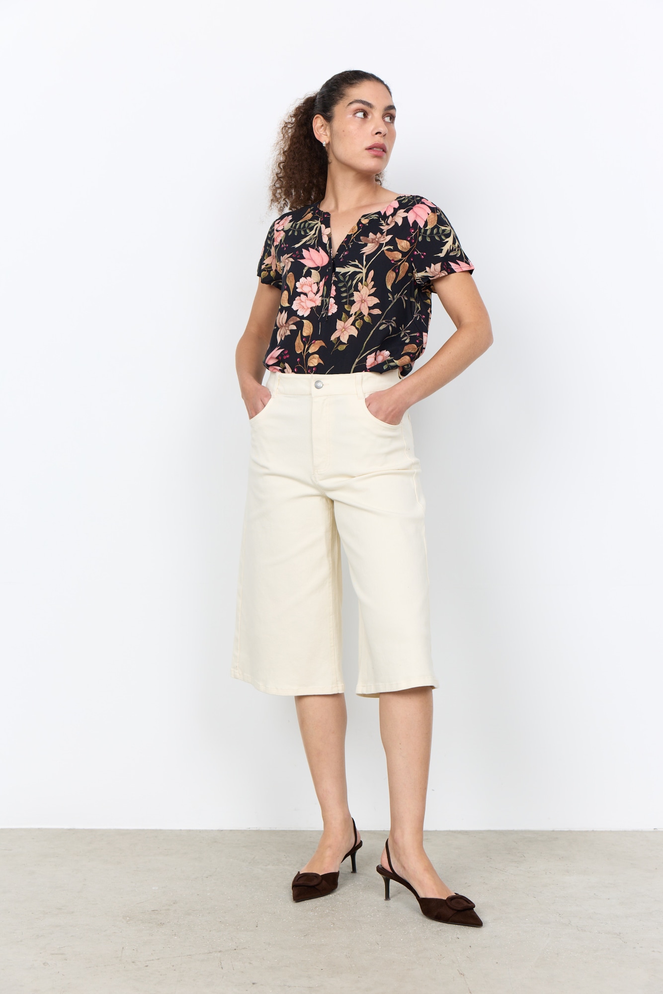 soyaconcept Chemisier à chemise »SC-GRACE 1« Viscose, fleurie
