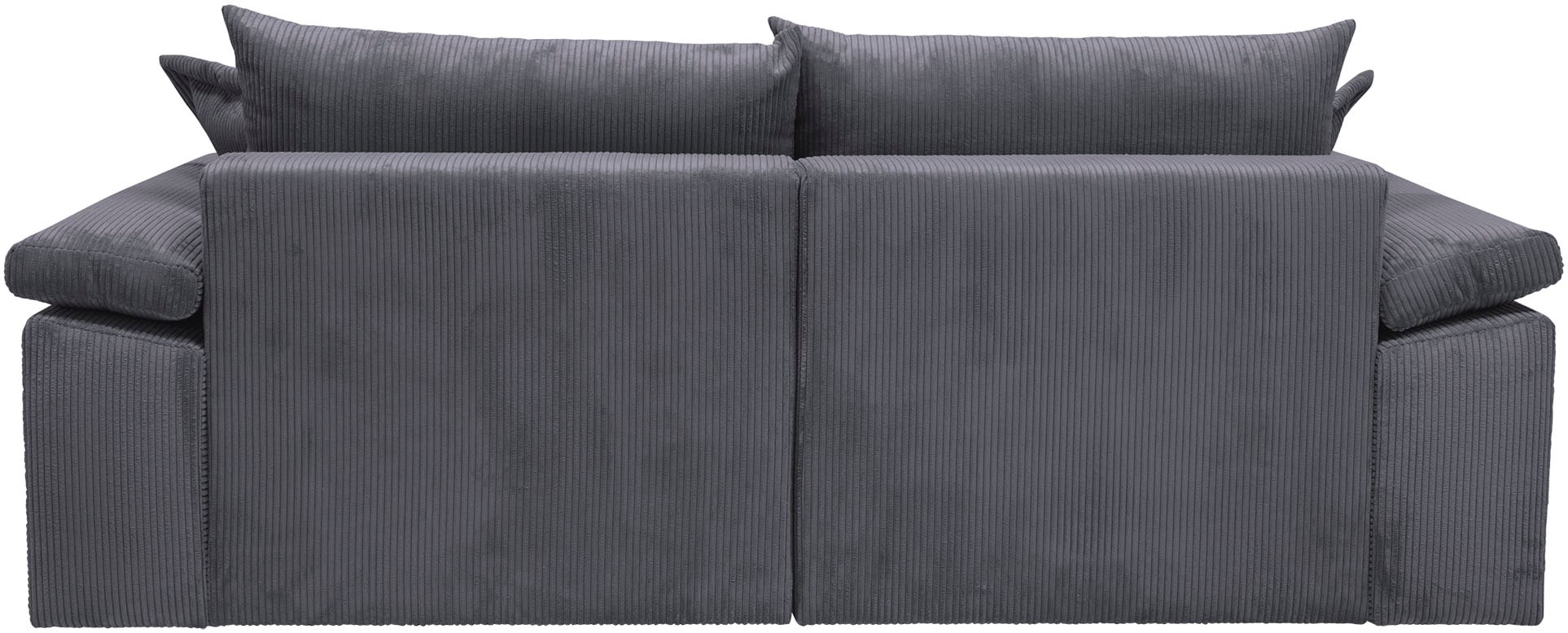 Home affaire Ecksofa »Soft&Cosy XL L-Form, B: 246 cm« Mega-Sofa, Cord oder Chenille-Struktur, mit Federkern & 4 Zierkissen