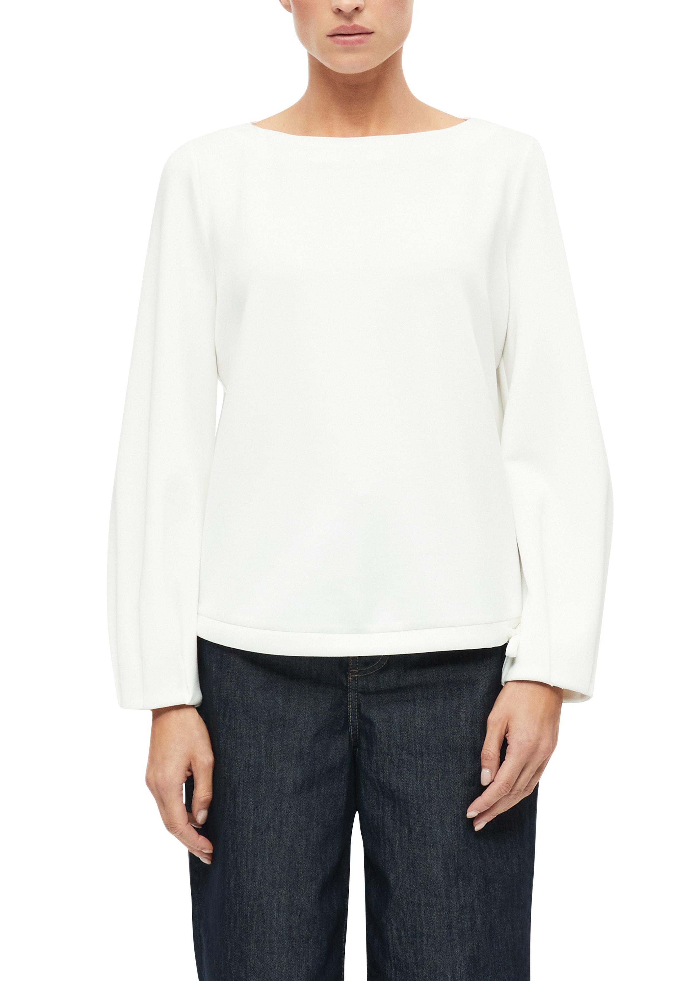 s.Oliver BLACK LABEL Pull , avec lien à l'ourlet et en viscose
