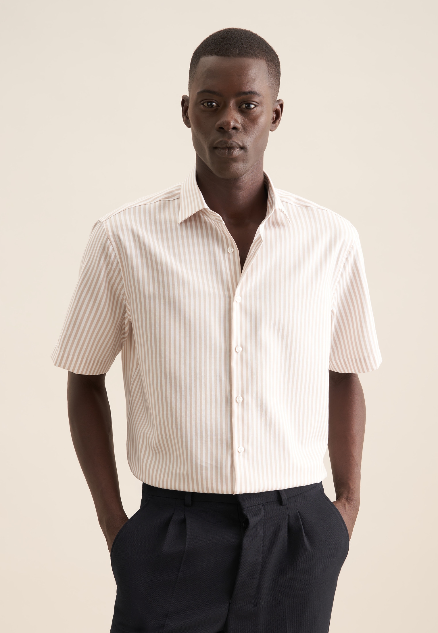 seidensticker Businesshemd »Regular« Regular 1/2 Kentkragen Streifen