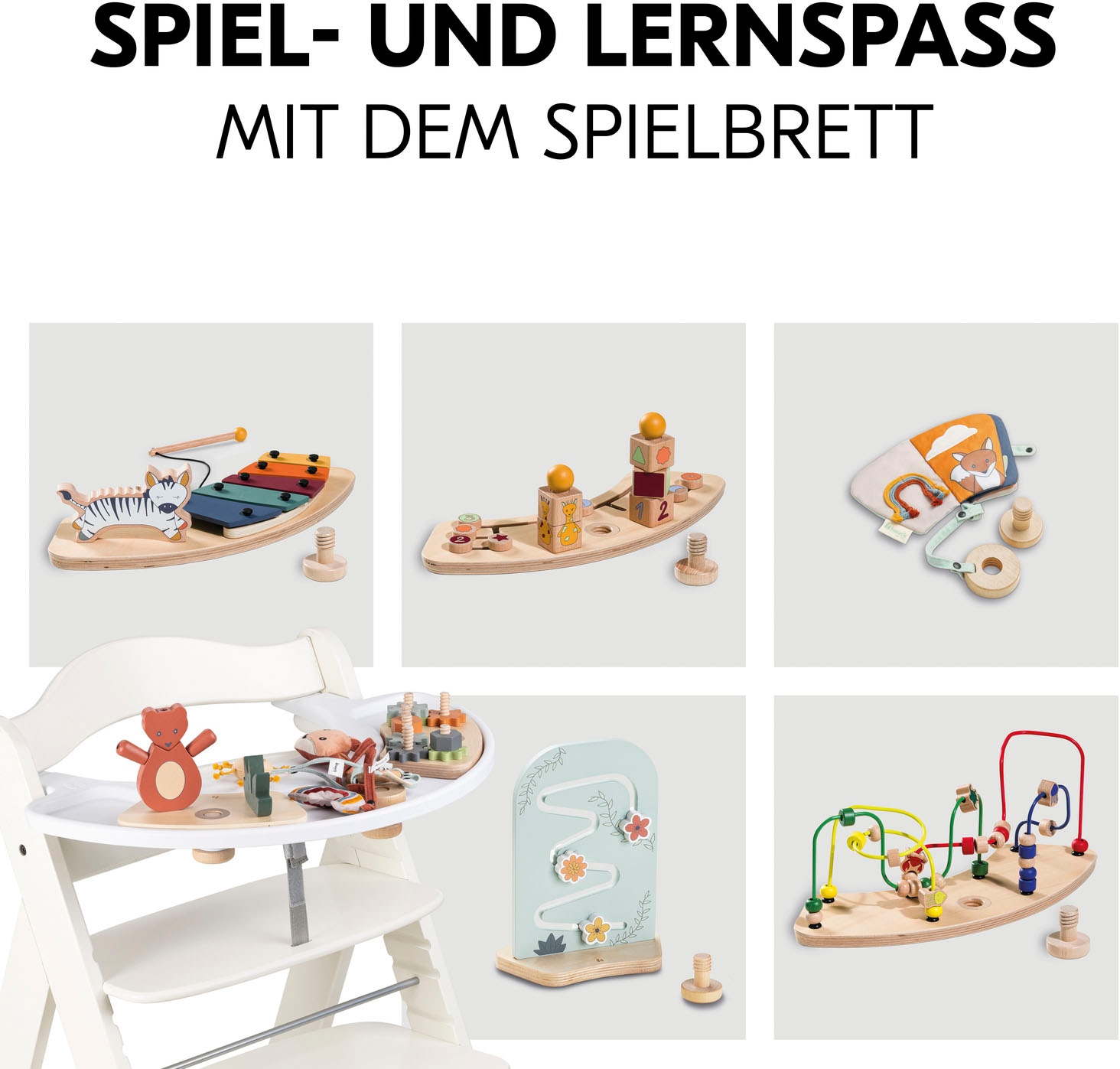 Hauck Hochstuhl »Beta+« () mit Holzrädern