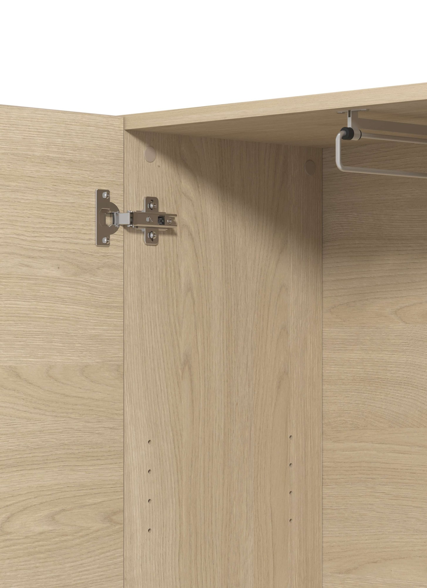 Home affaire Armoire vestiaire »Rathlin, Stauraumschrank, Flurschrank, ausziehbare Kleiderstange« Spiegeltür, Gesamtbreite 64 cm, drei Regale