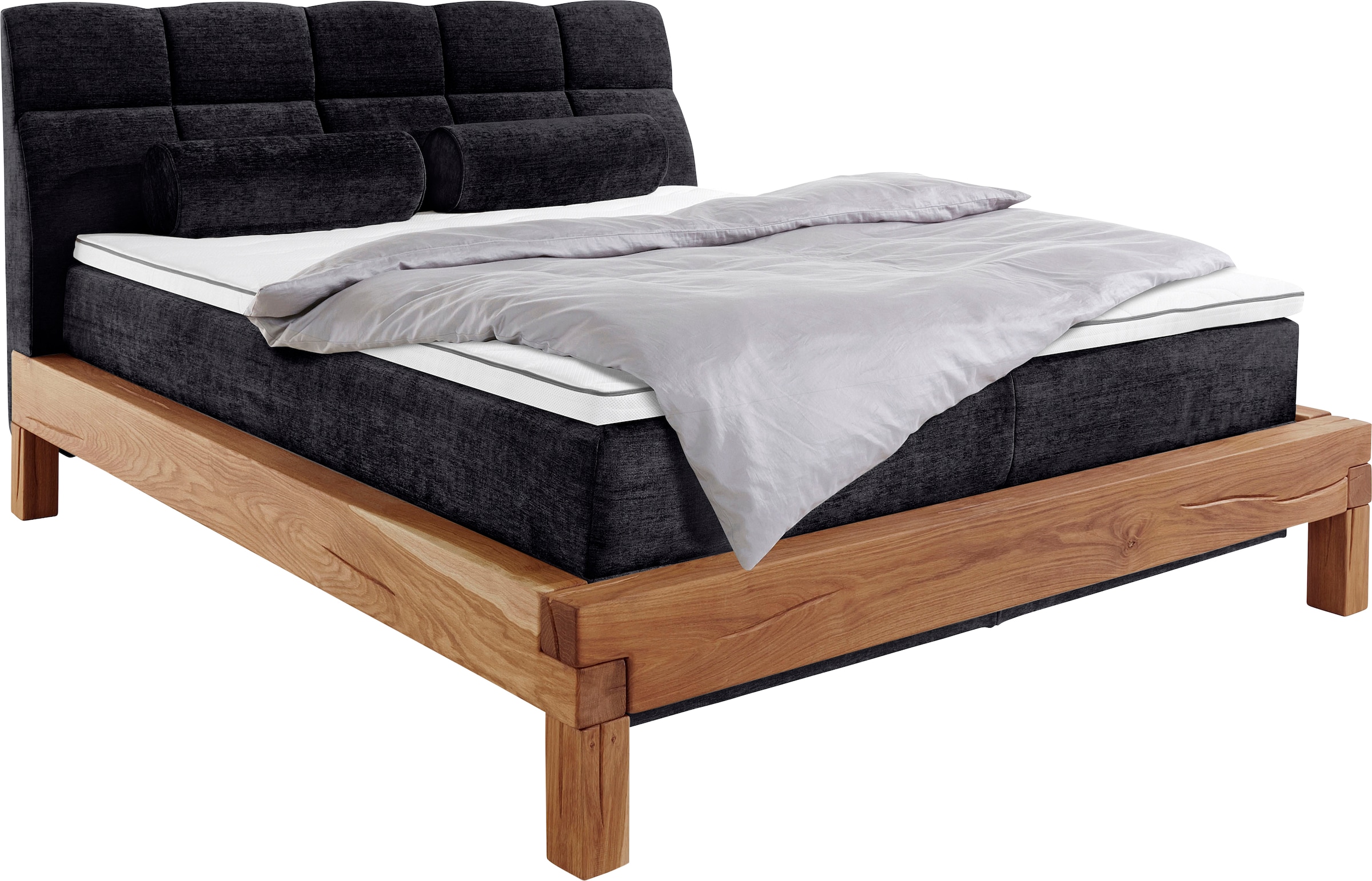 Home affaire Boxspringbett »Villads« Liegefläche: 160/200 cm aus Balkeneiche, Inside-Boxspring-Unterbau