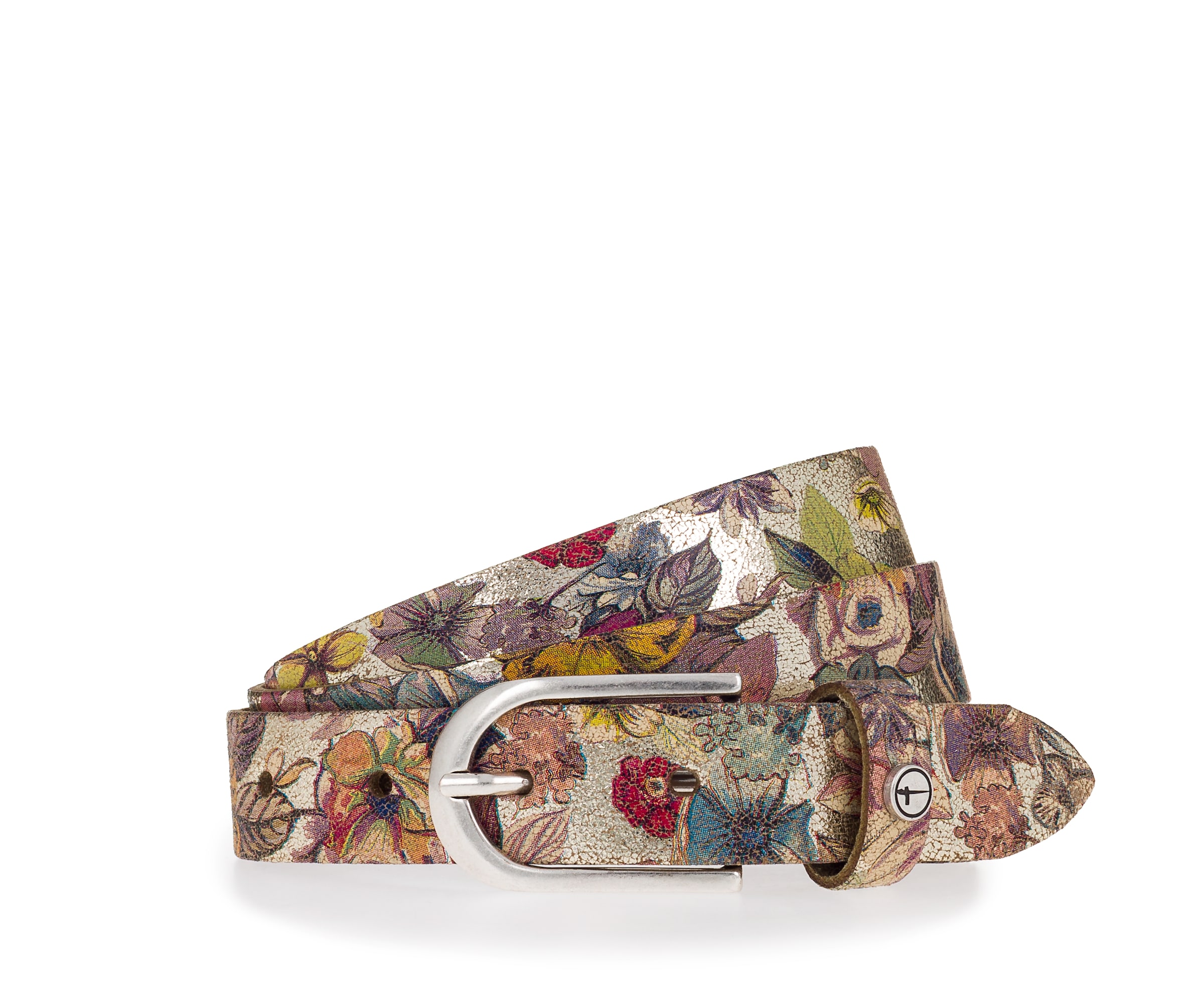 Tamaris Ledergürtel stilvolles Leo-Muster, hochwertiges Rindleder mit Vintage-Finish