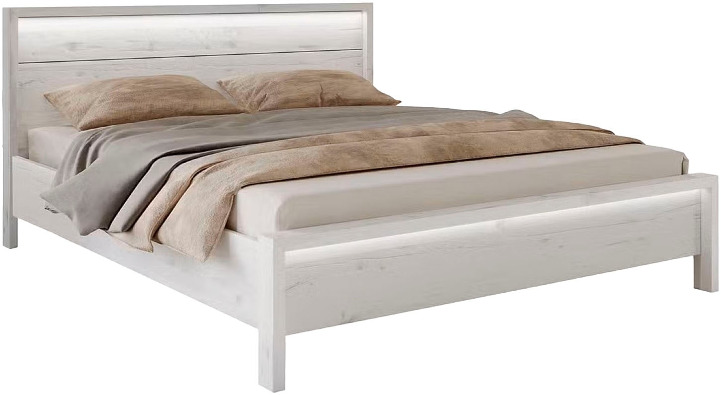 Home affaire Massivholzbett »Moivre« inkl. LED-Beleuchtung