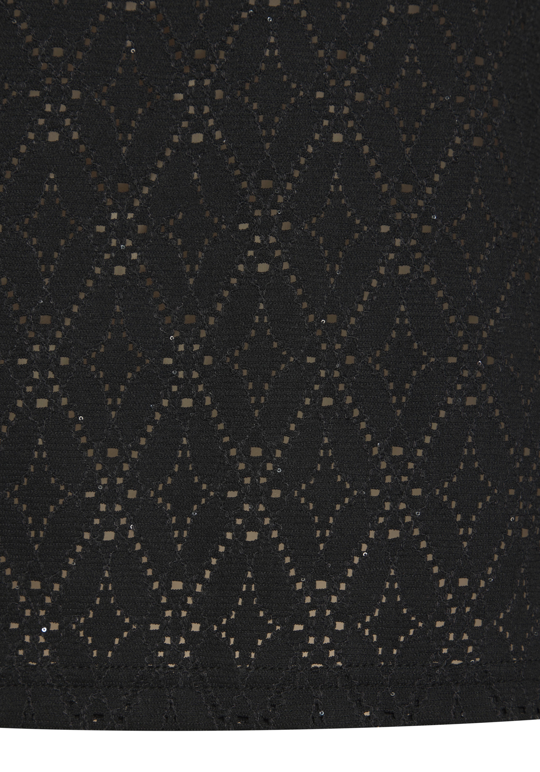 LASCANA Top à bretelles spaghetti »mit funkelnden Pailetten«, aus hochwertiger Ajour-Qualität
