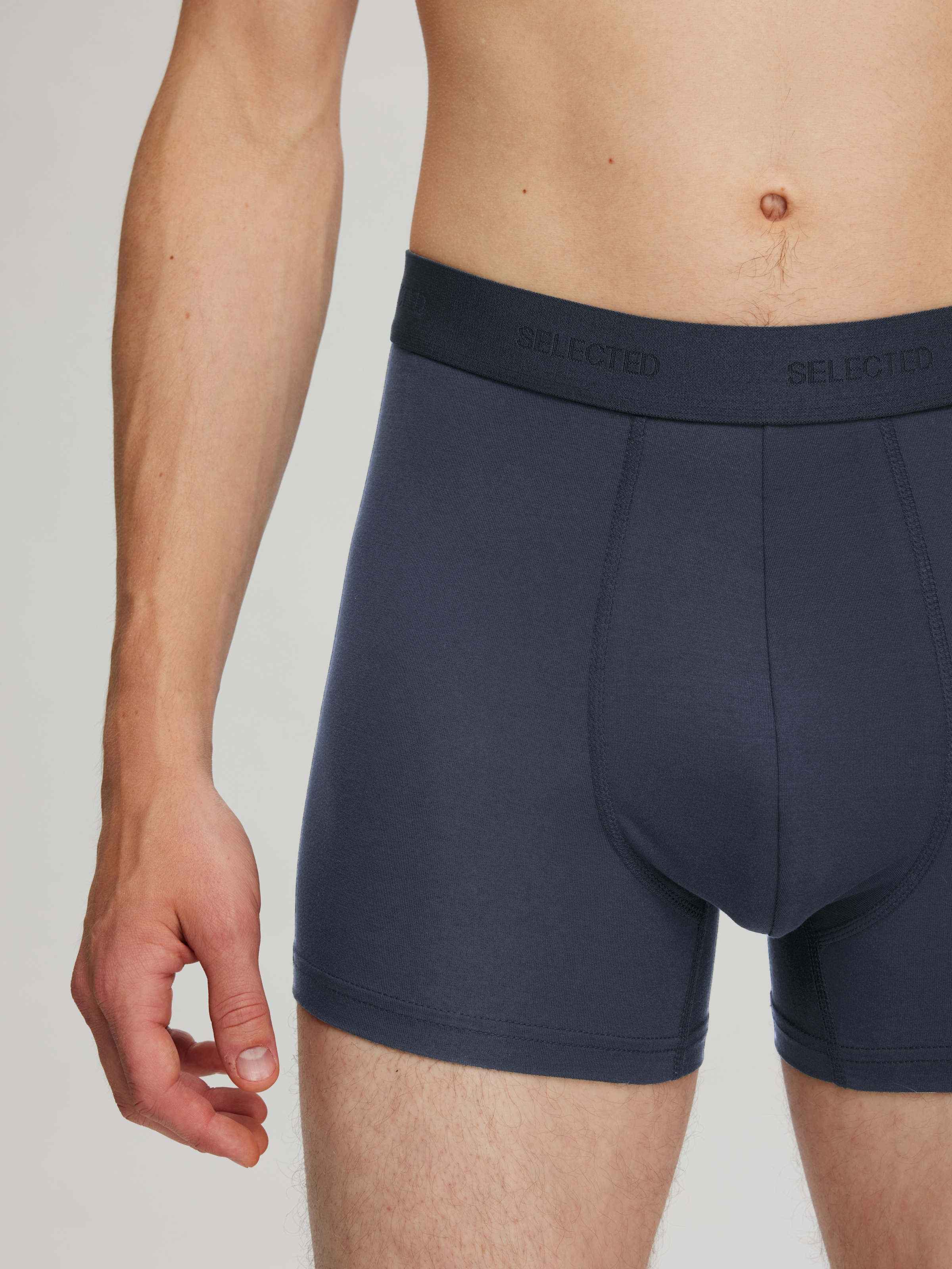 SELECTED Tronc »SLMTHOMAS TENCEL BLEND 3-PACK TRUNK NOOS« Paquet, 3 cuis Mélange de matières, élastique