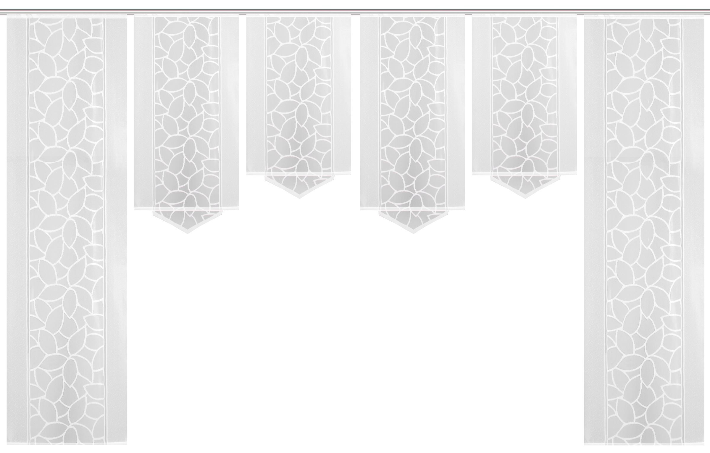 HOME WOHNIDEEN Rideau coulissant »JENNA« Velcro 6 cuis tlg. Schiebevorhang Jacquard Set