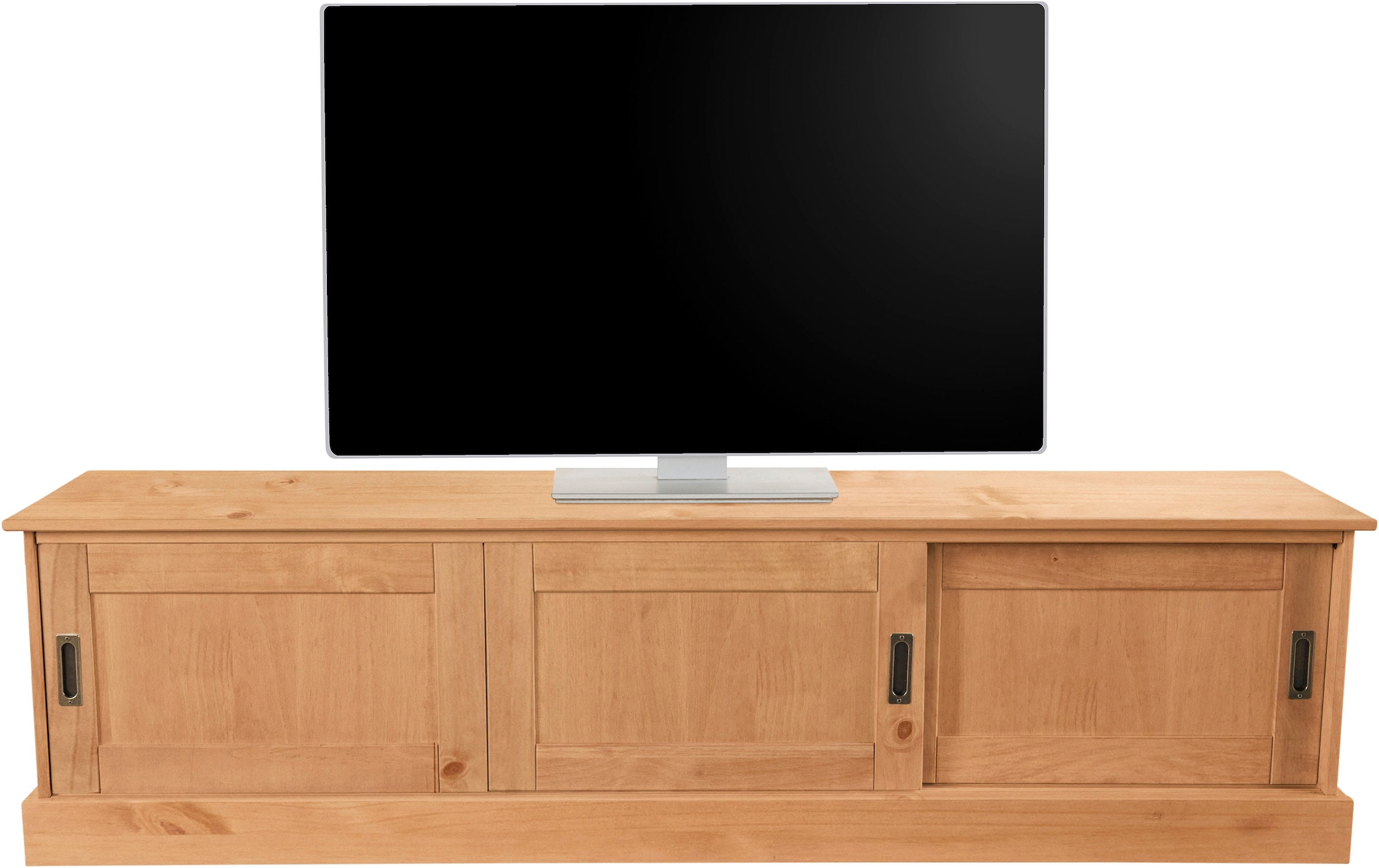 GOODproduct Table basse »Schröder« Kommode mit 3 Schiebetüren, aus massivem Kiefernholz