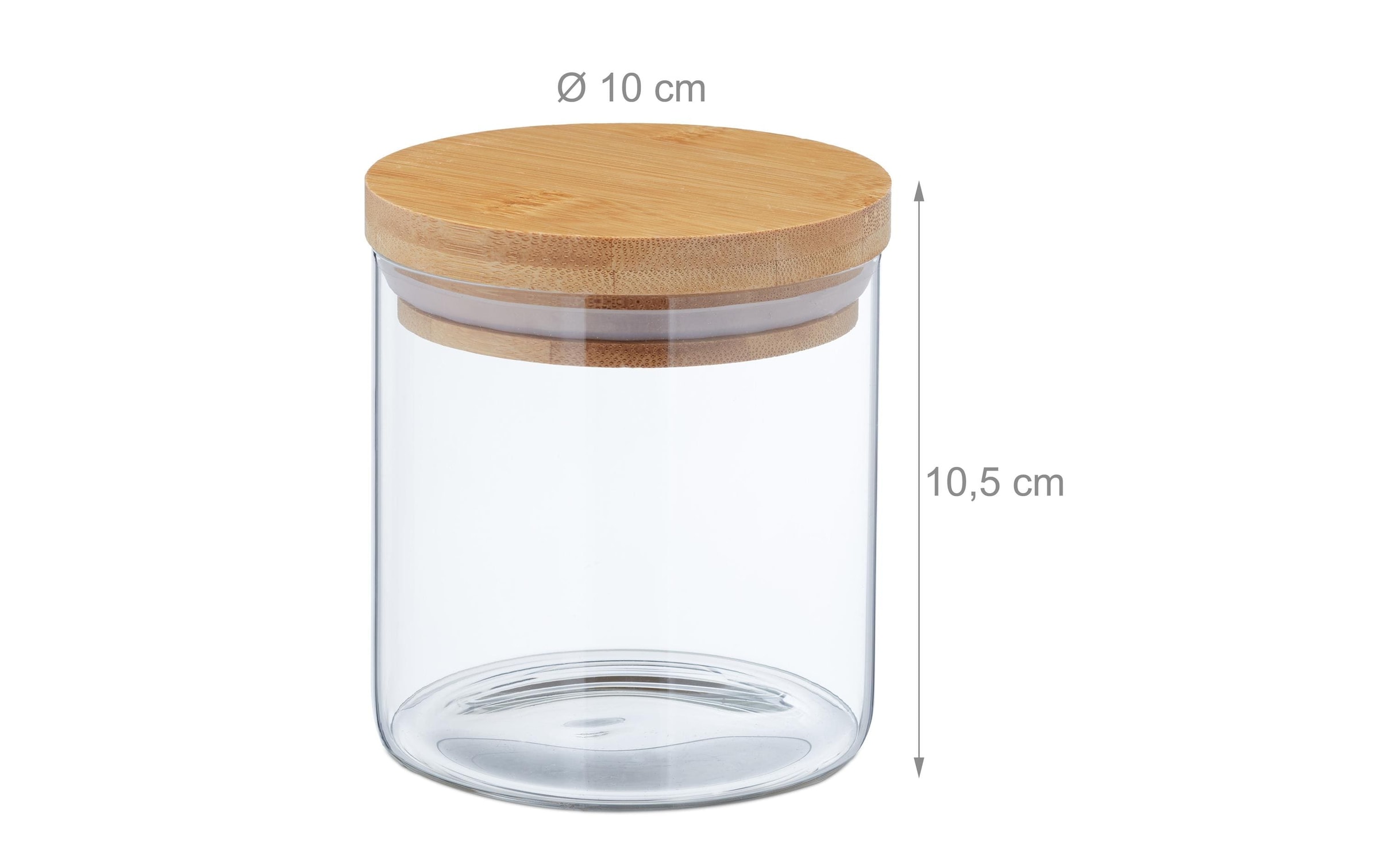 relaxdays Bocal à provisions »0.5 l« compatible lave-vaisselle