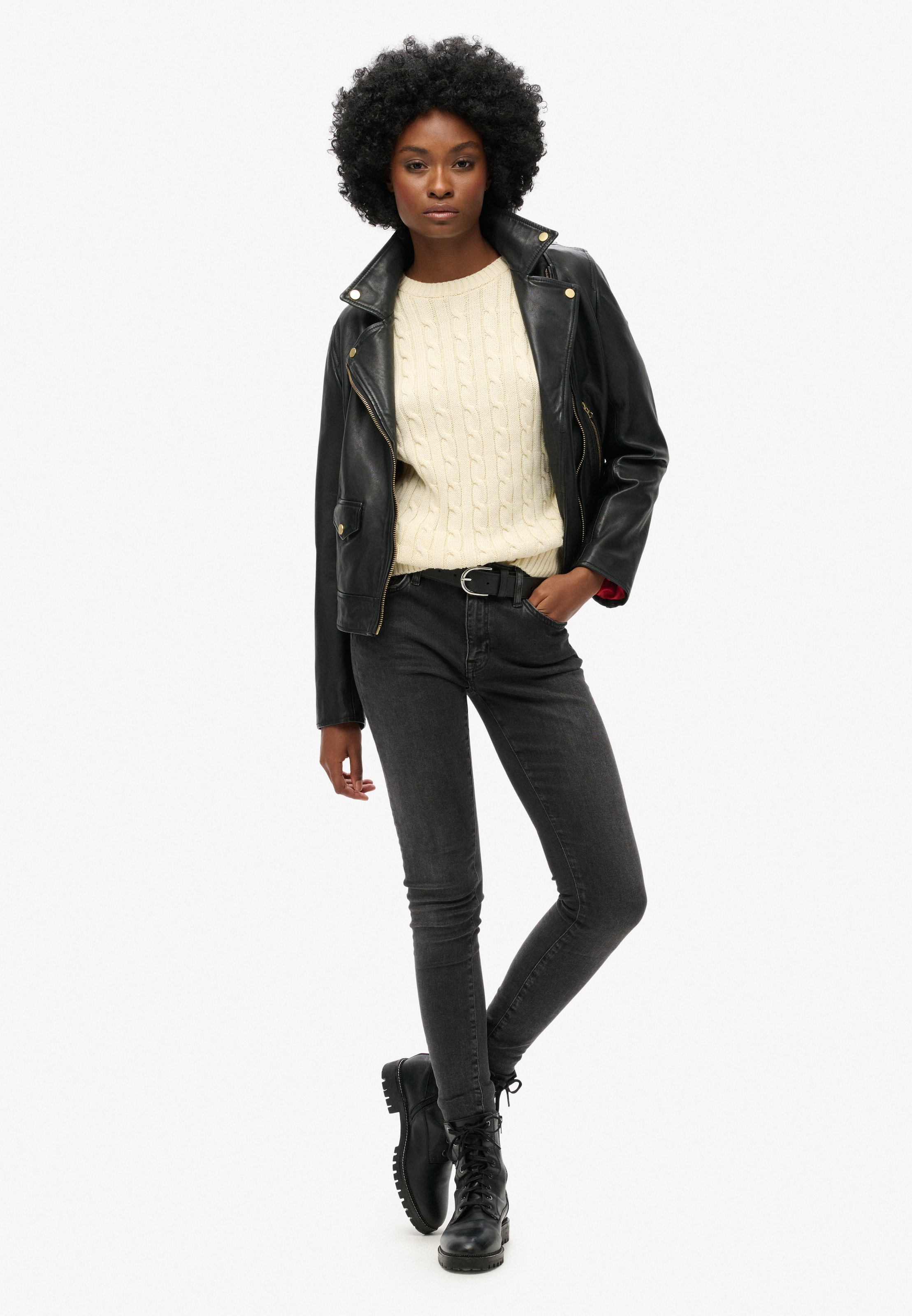 Superdry Strickpullover »SLOUCHY CABLE KNIT«